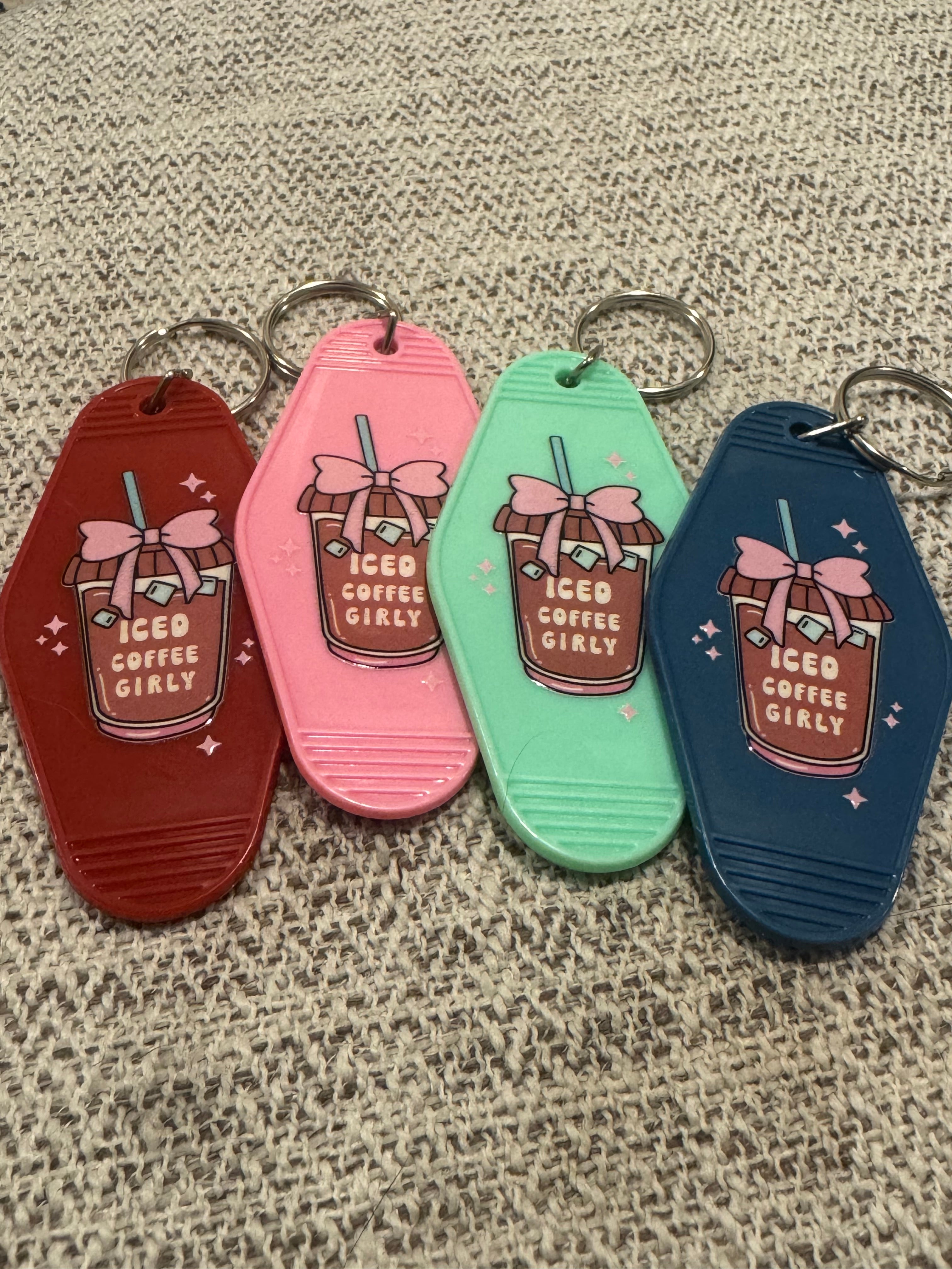 Iced Coffee Girly Keychains