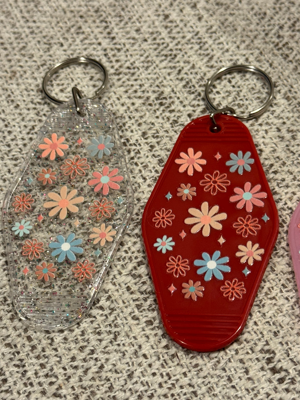 Pastel Flowers Keychains