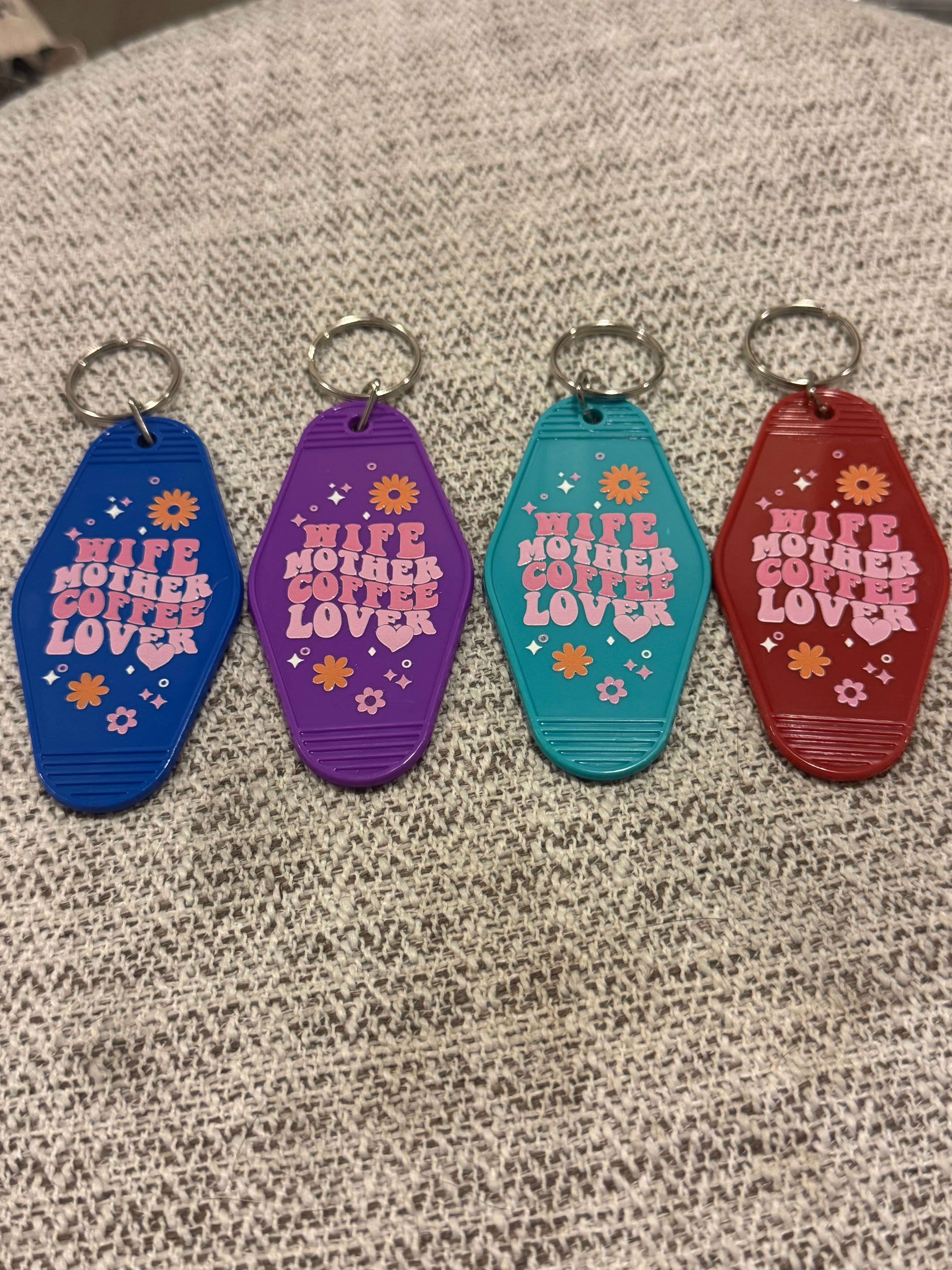 Wife Mother Coffee Lover Keychains