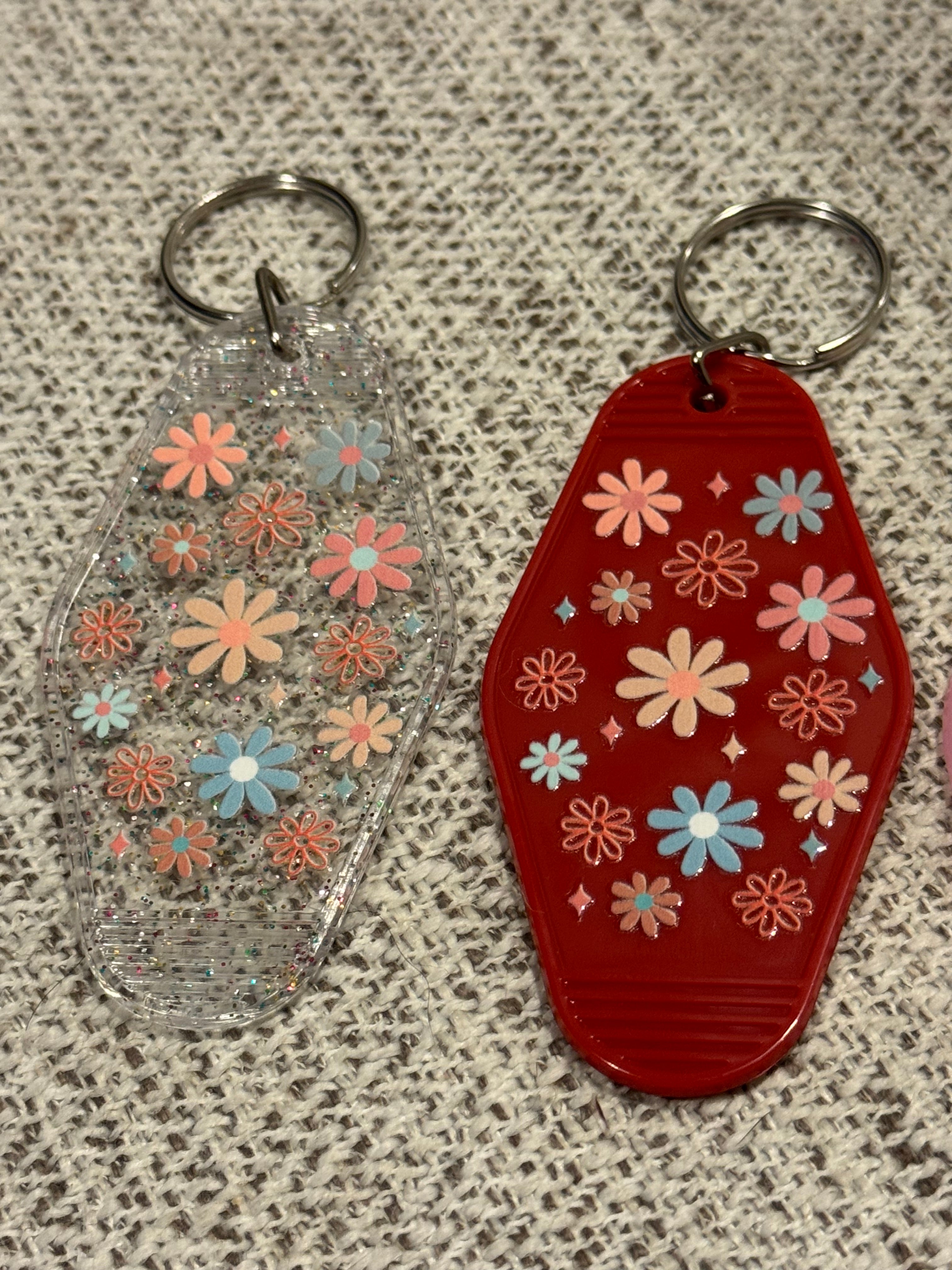Pastel Flowers Keychains