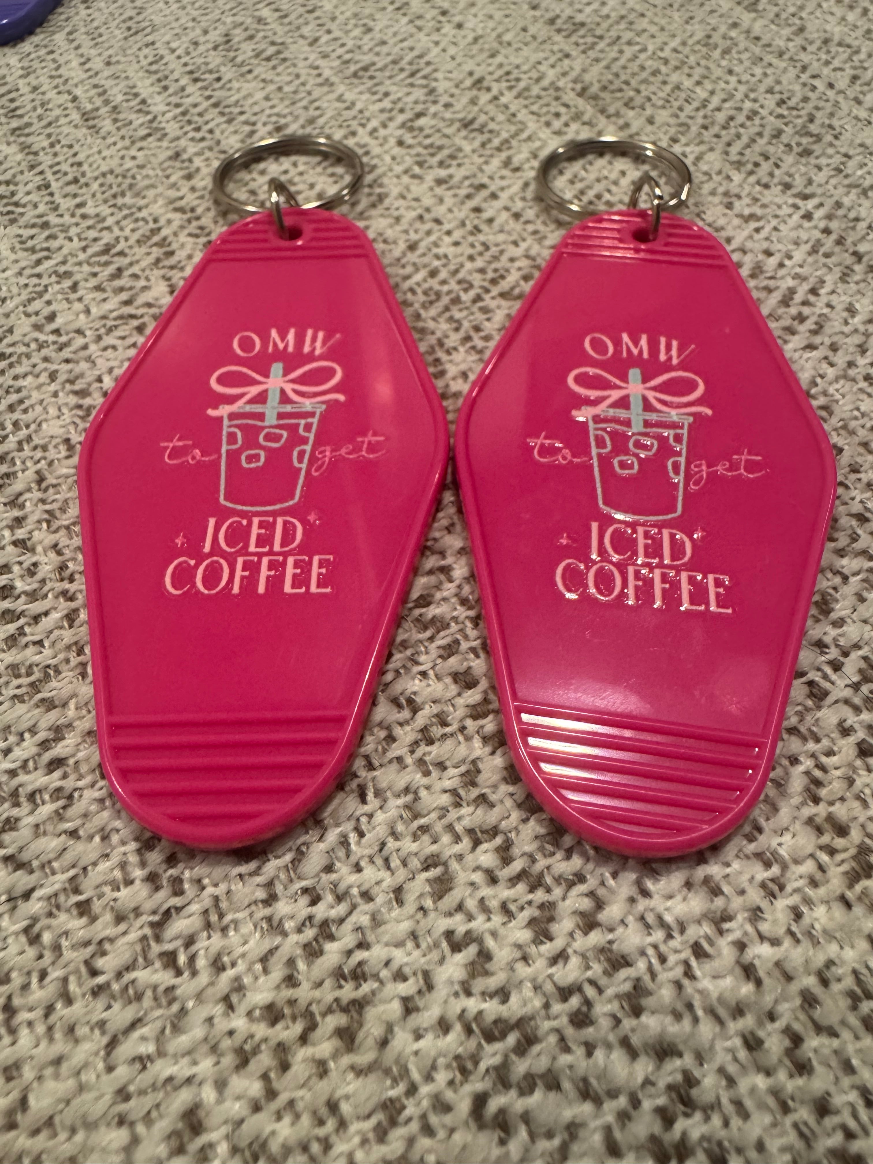 On My Way To Get Iced Coffee Keychains