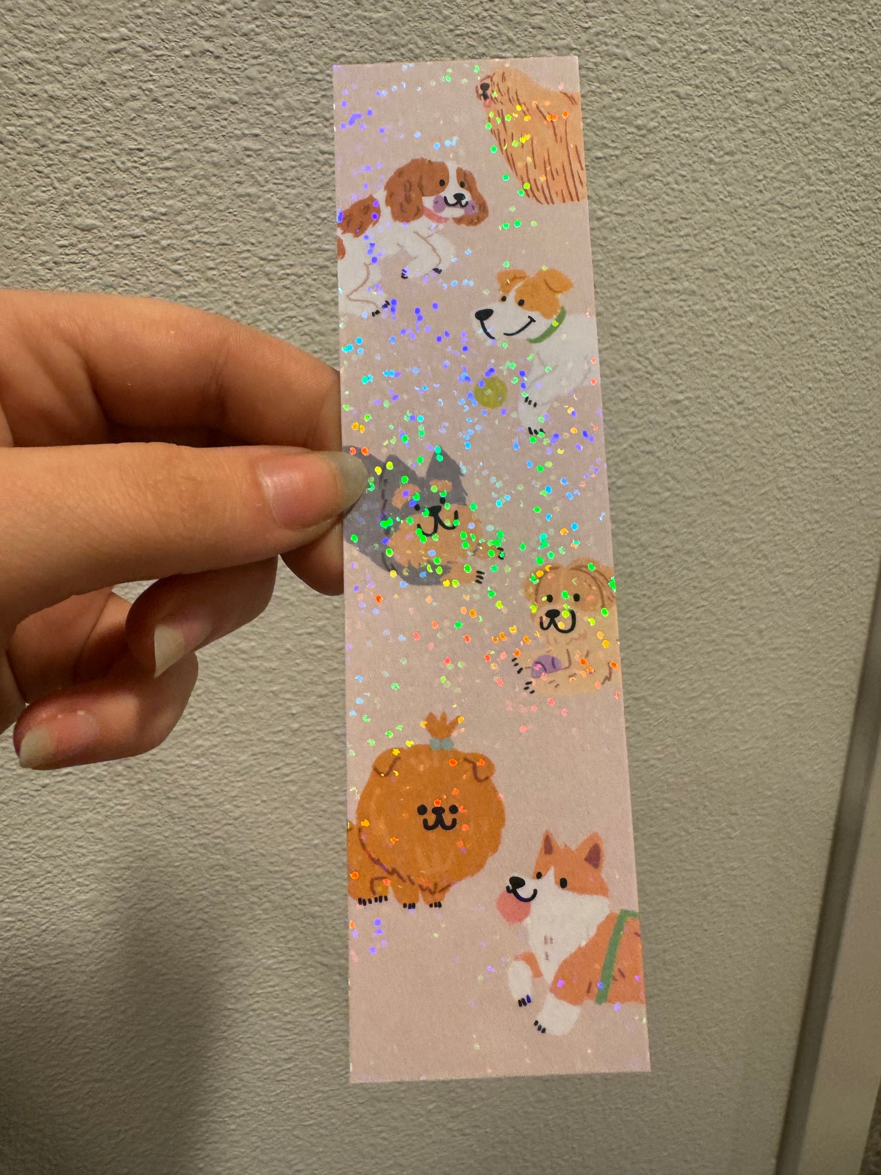 Peach Dog Doodles Bookmarks