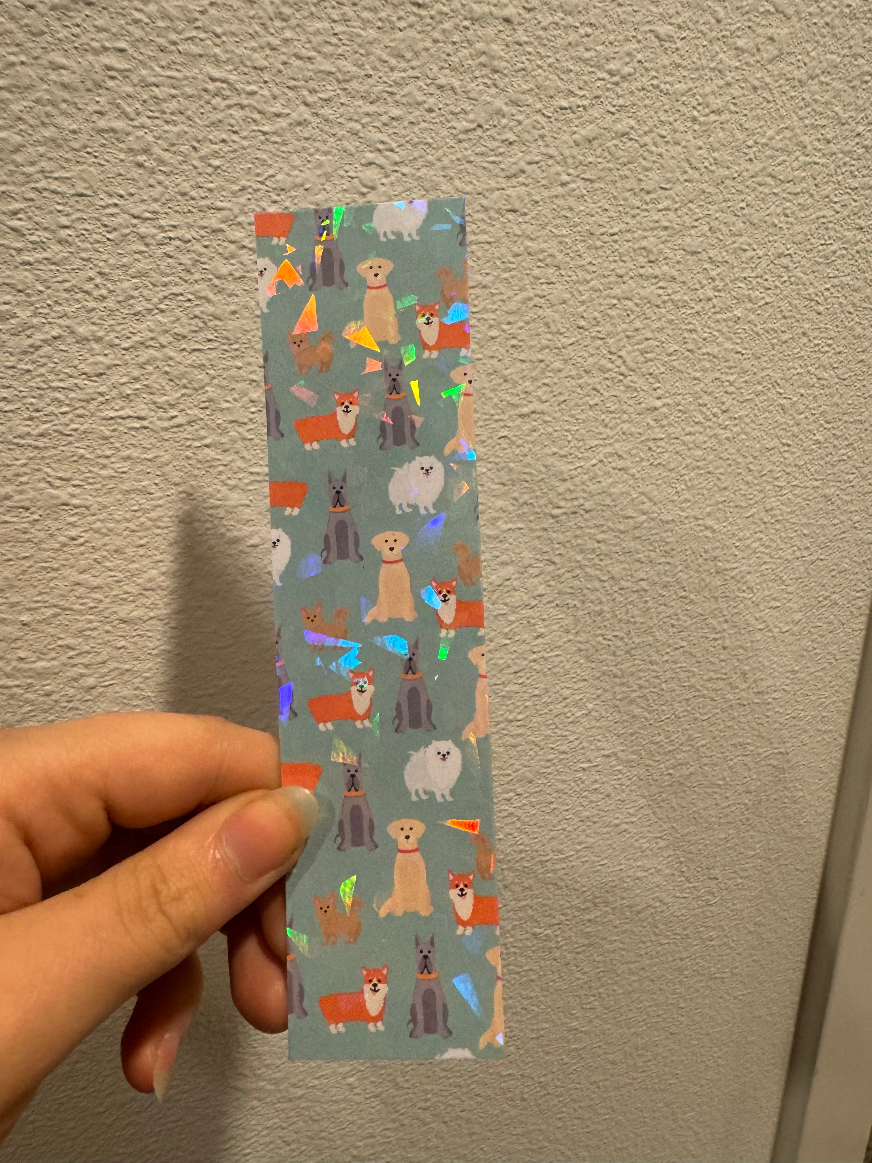 Teal Dog Doodles Bookmarks