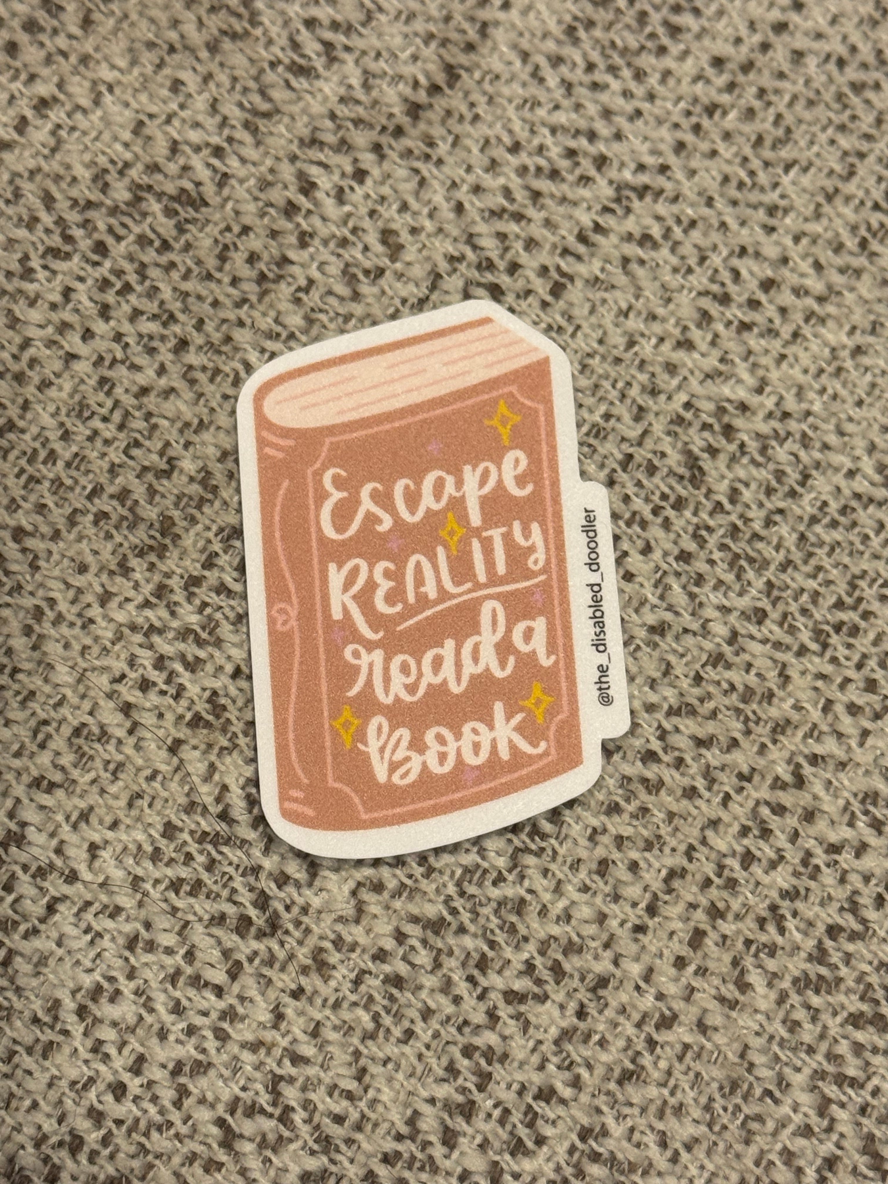 Escape Reality Read a Book Sticker