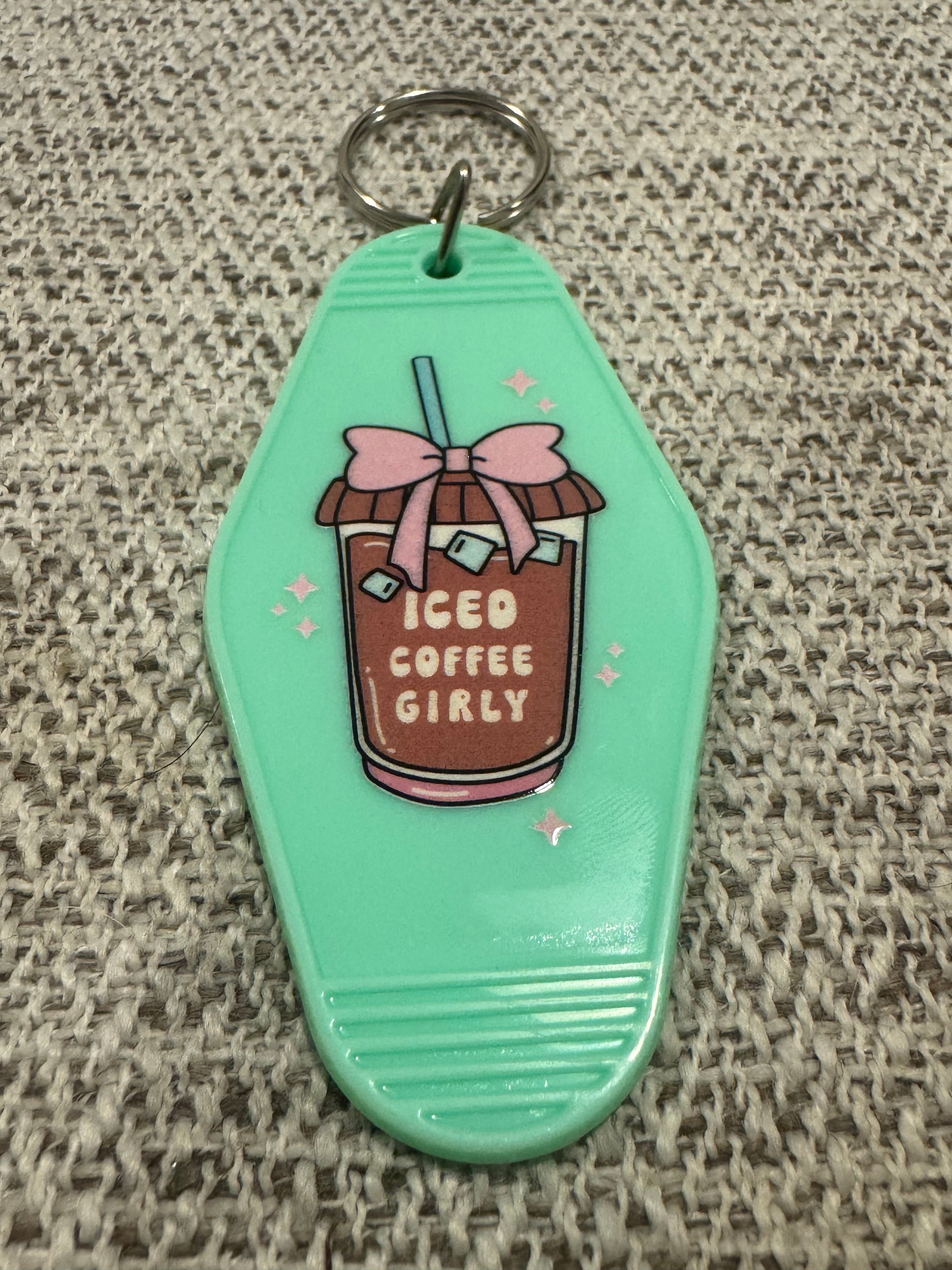 Iced Coffee Girly Keychains