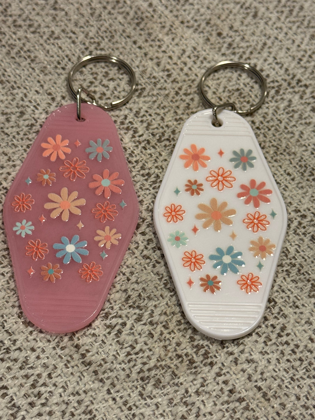 Pastel Flowers Keychains