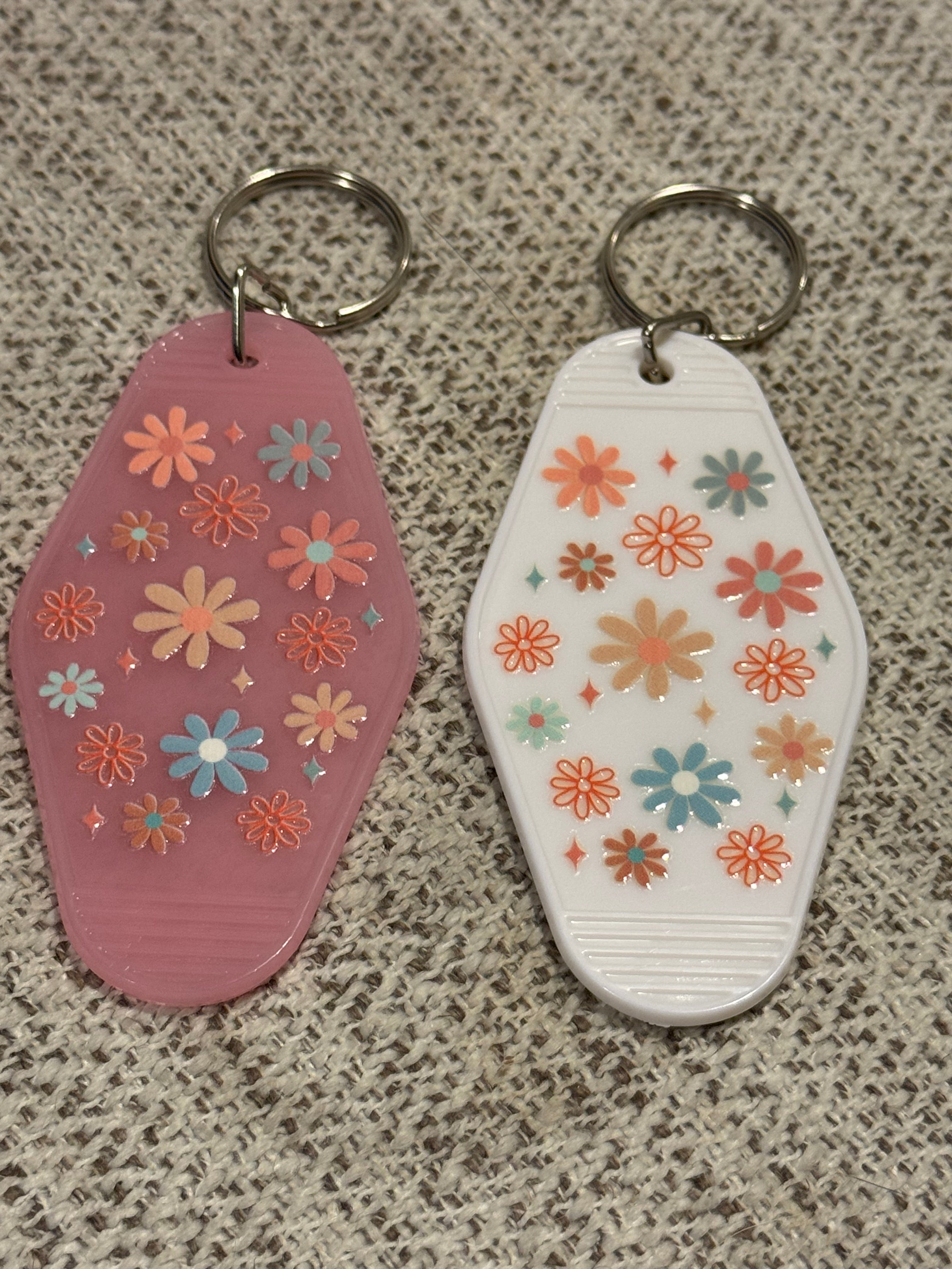 Pastel Flowers Keychains