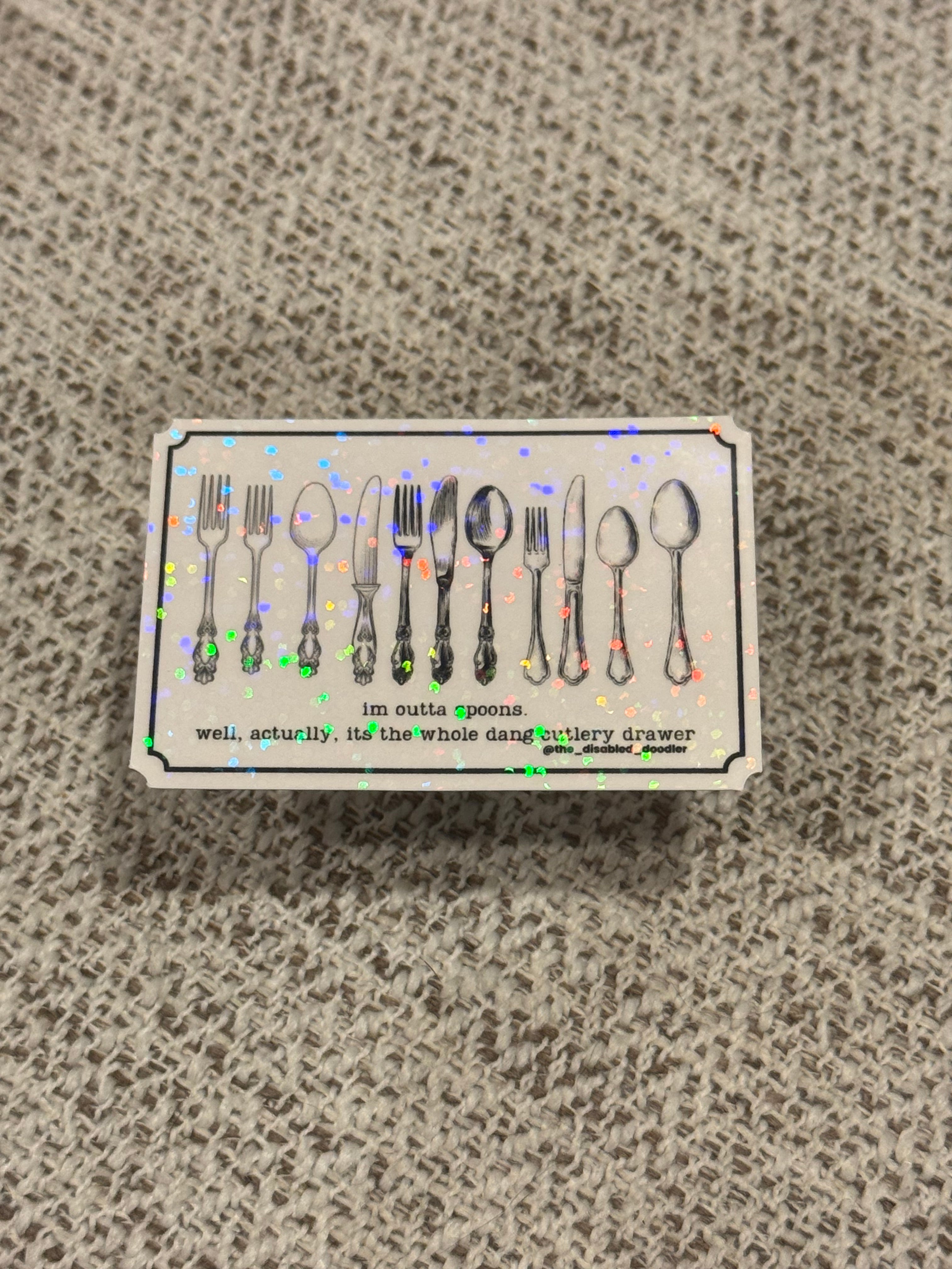 Outta The Whole Cutlery Drawer Sticker