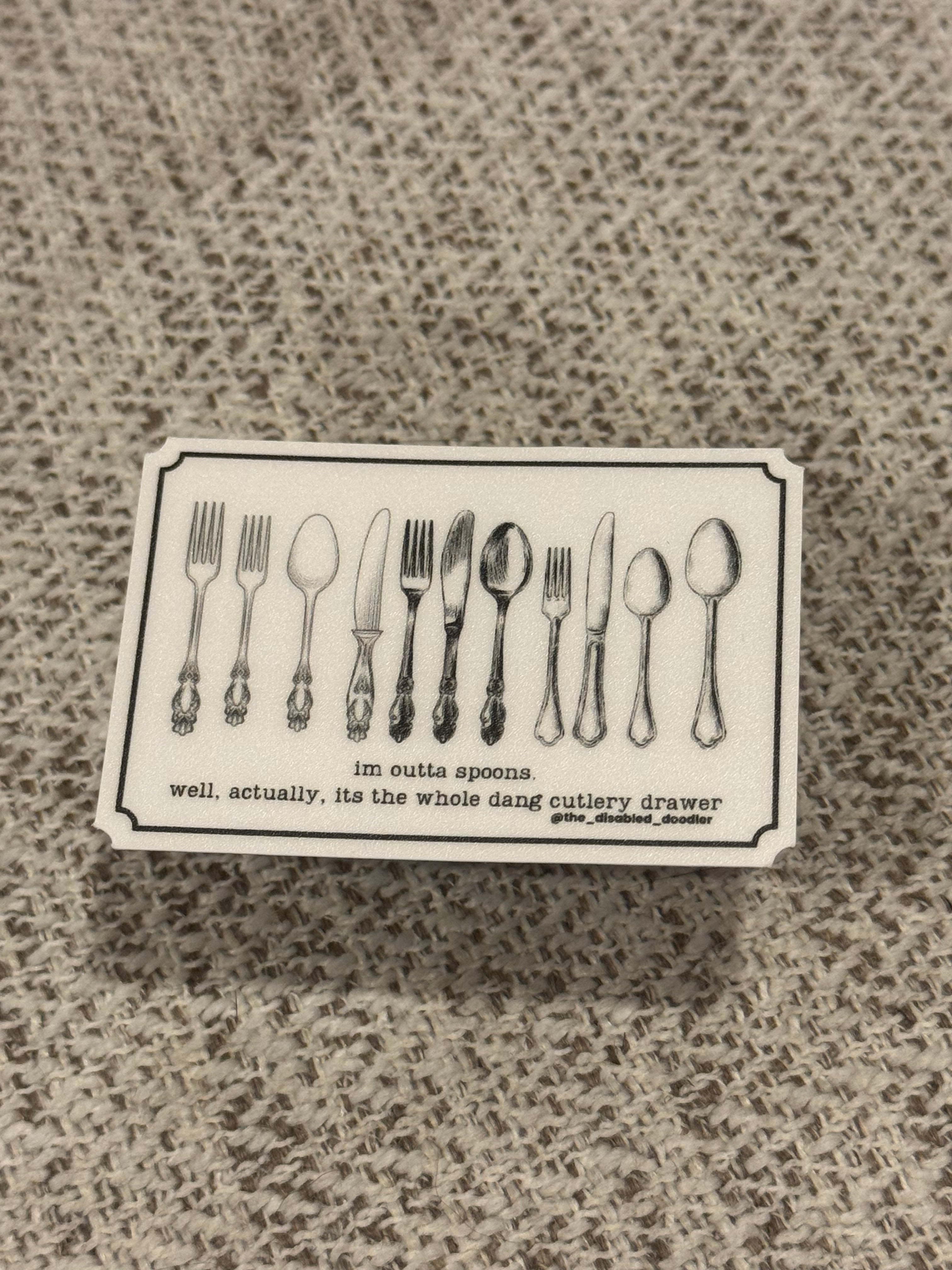 Outta The Whole Cutlery Drawer Sticker