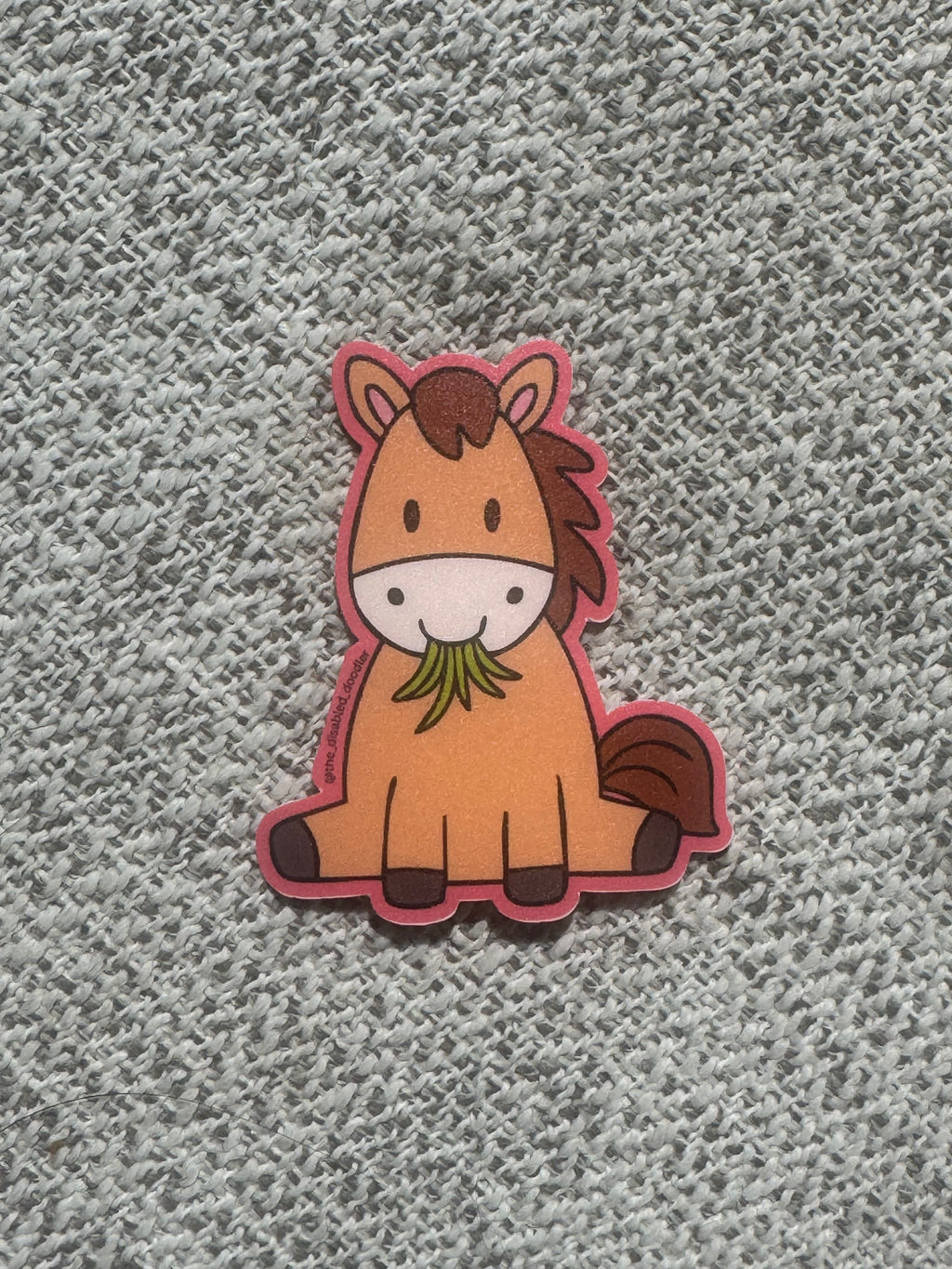 Horse Eating Grass Sticker