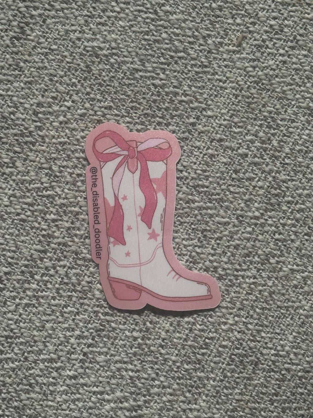 Singular Pink Boot Sticker