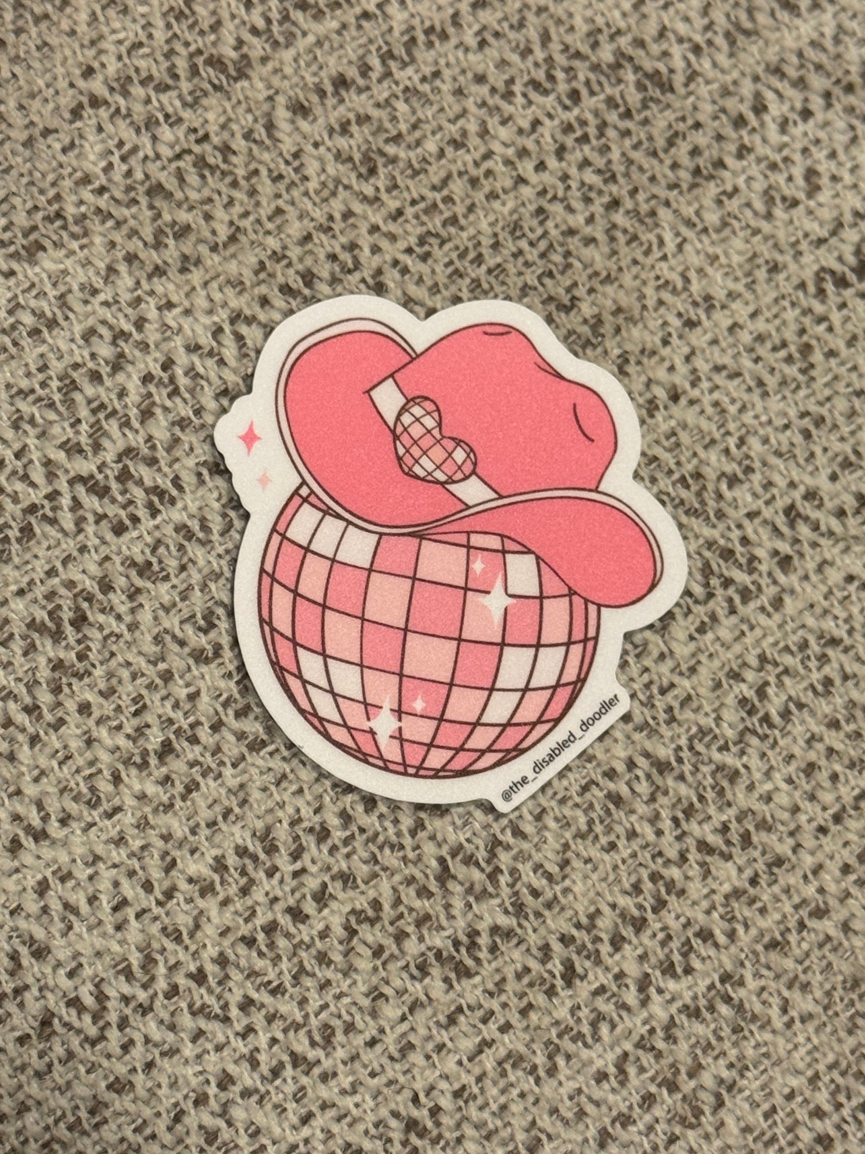 Pink Cowgirl Hat Disco ball