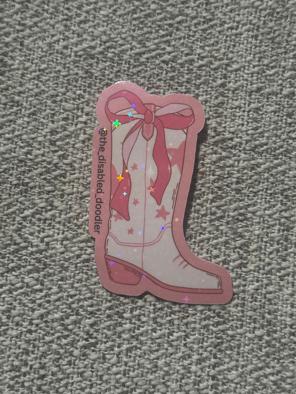 Singular Pink Boot Sticker