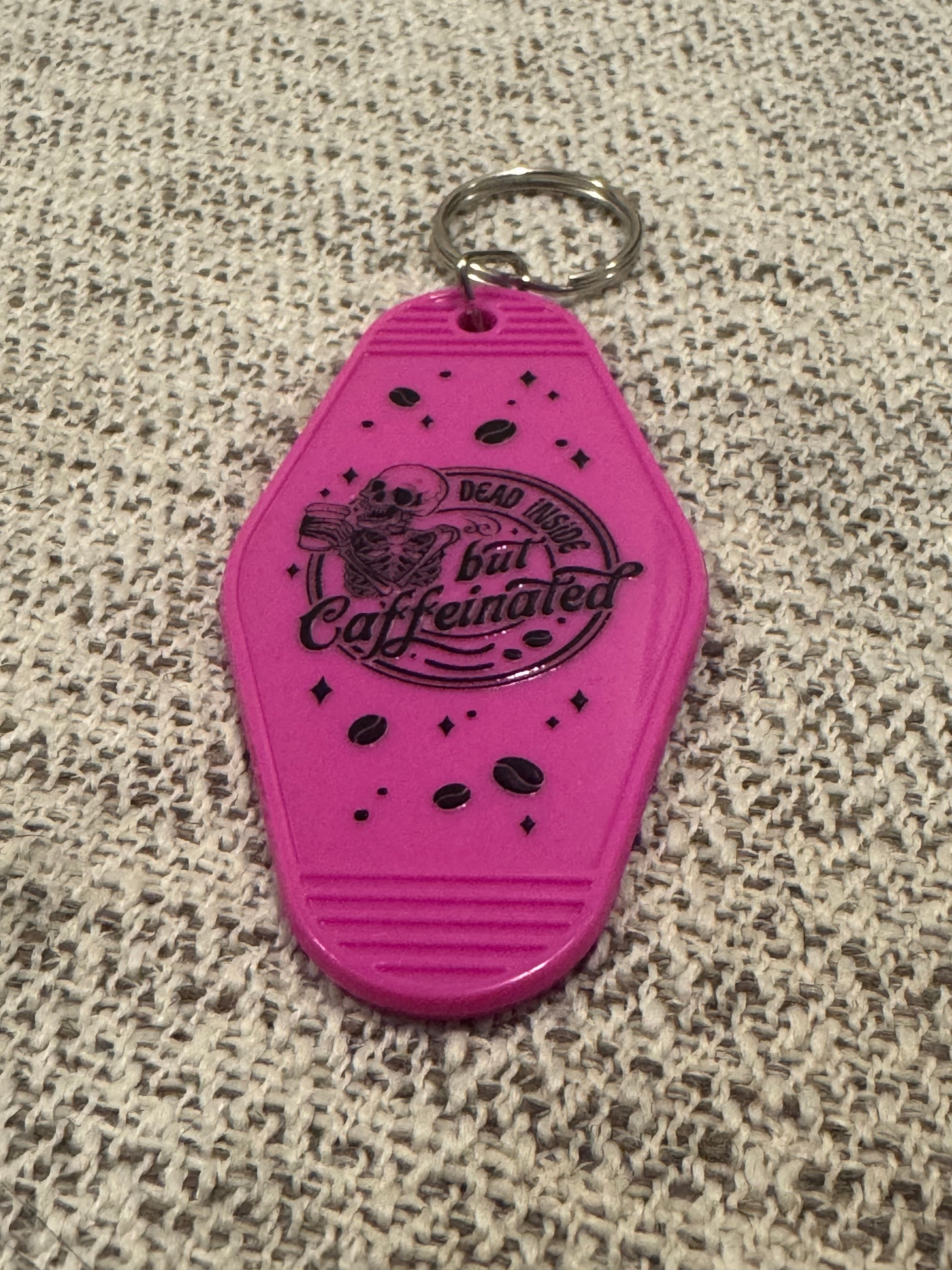 Dead Inside But Caffeinated Keychains