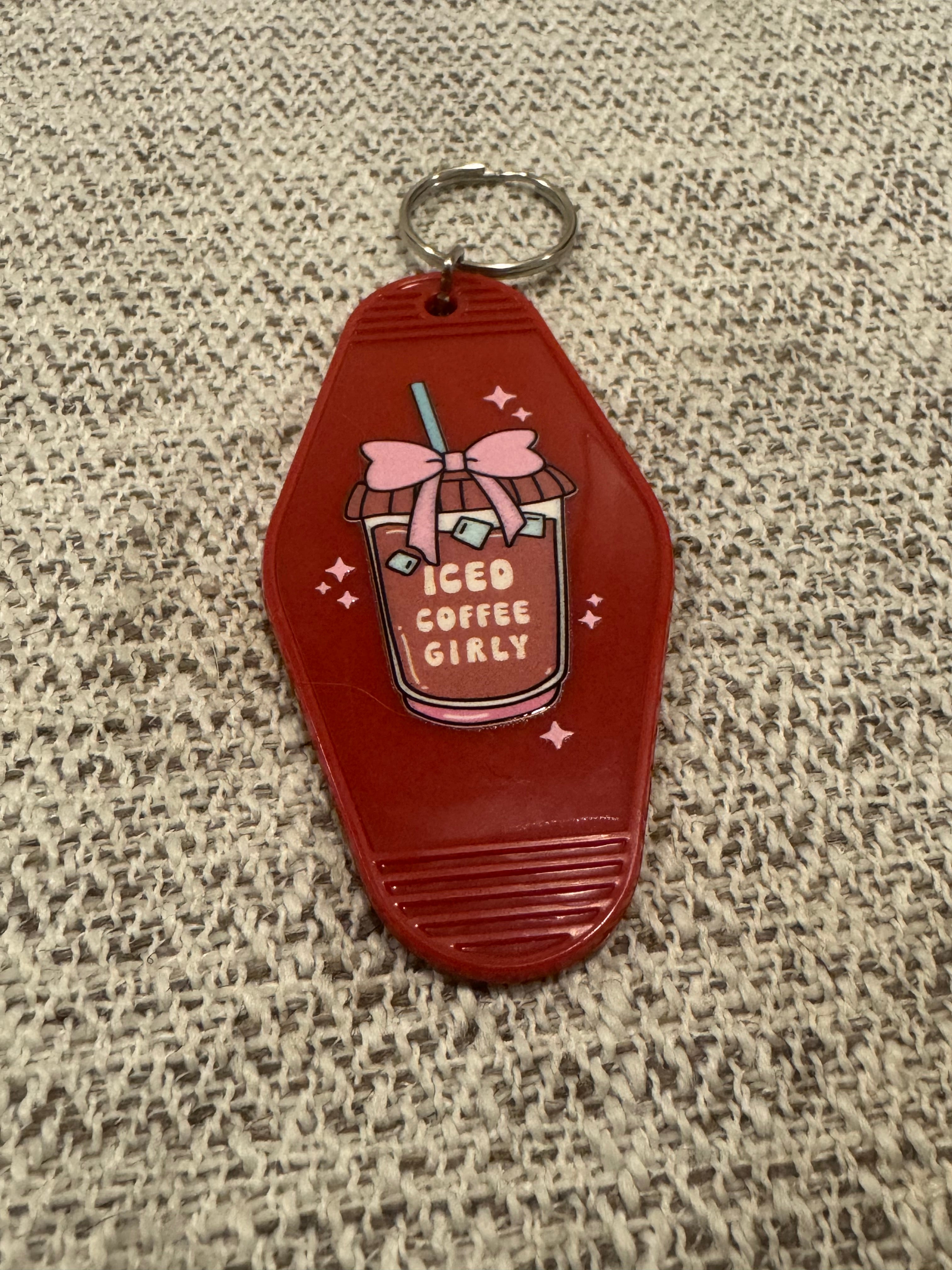 Iced Coffee Girly Keychains