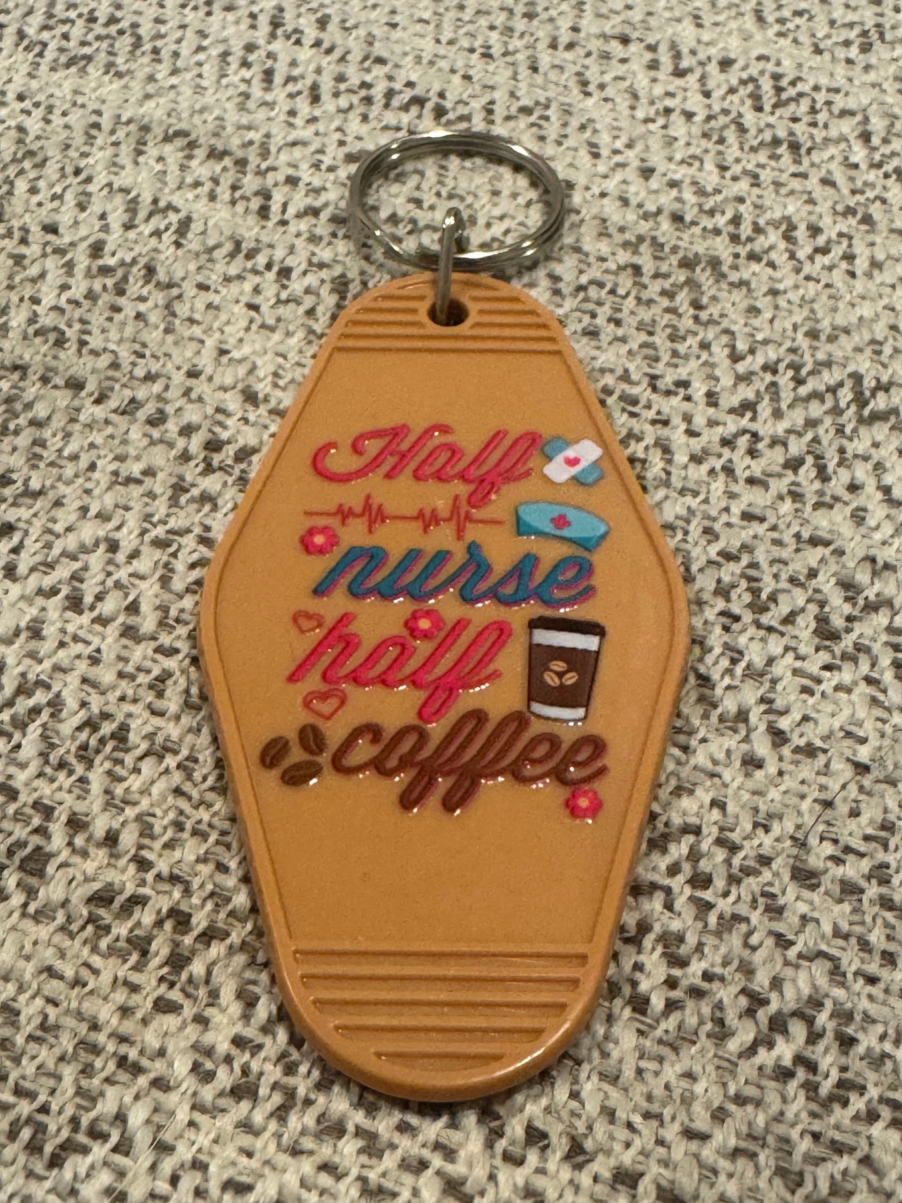 Half Nurse Half Coffee Keychains