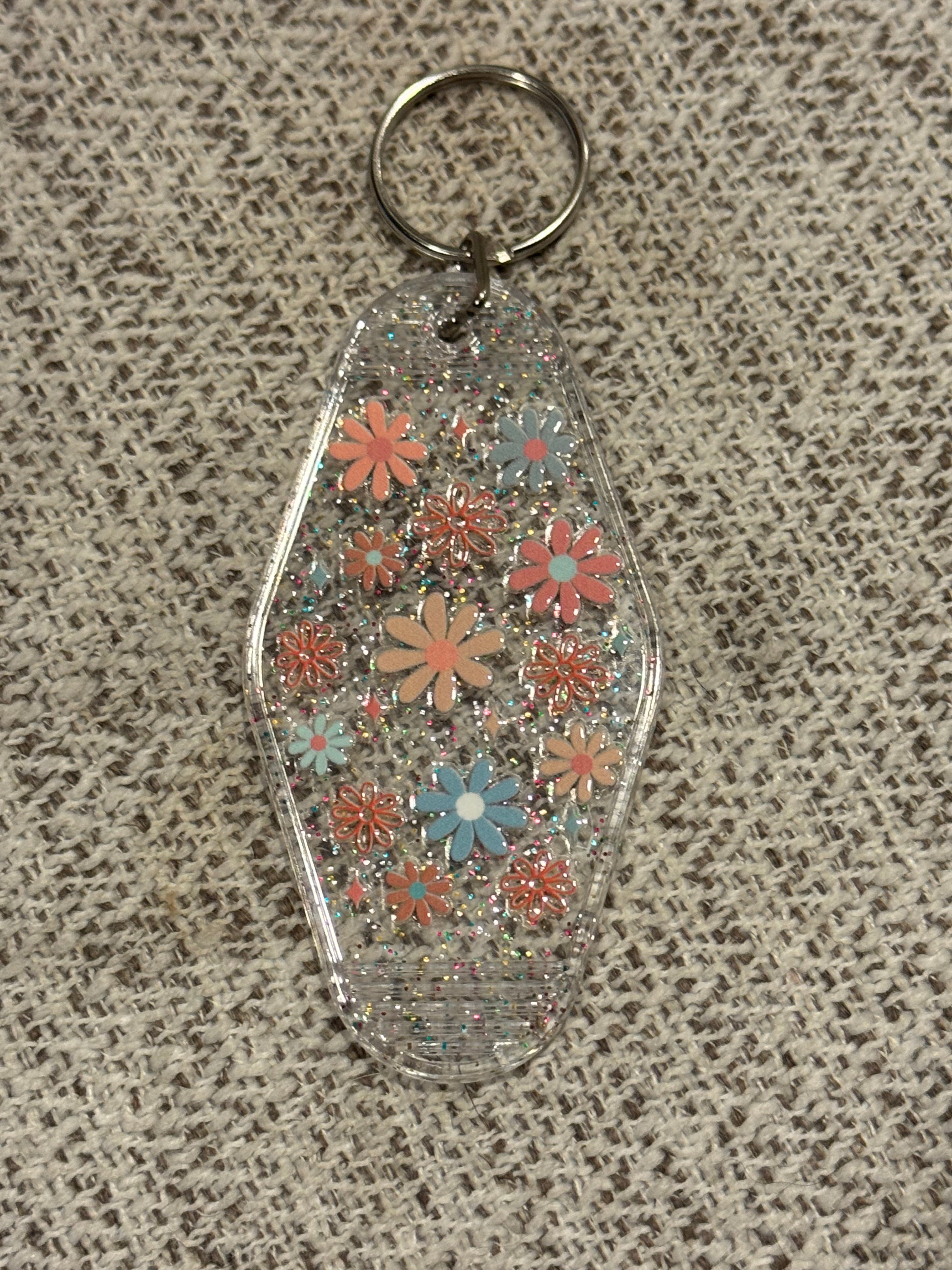 Pastel Flowers Keychains
