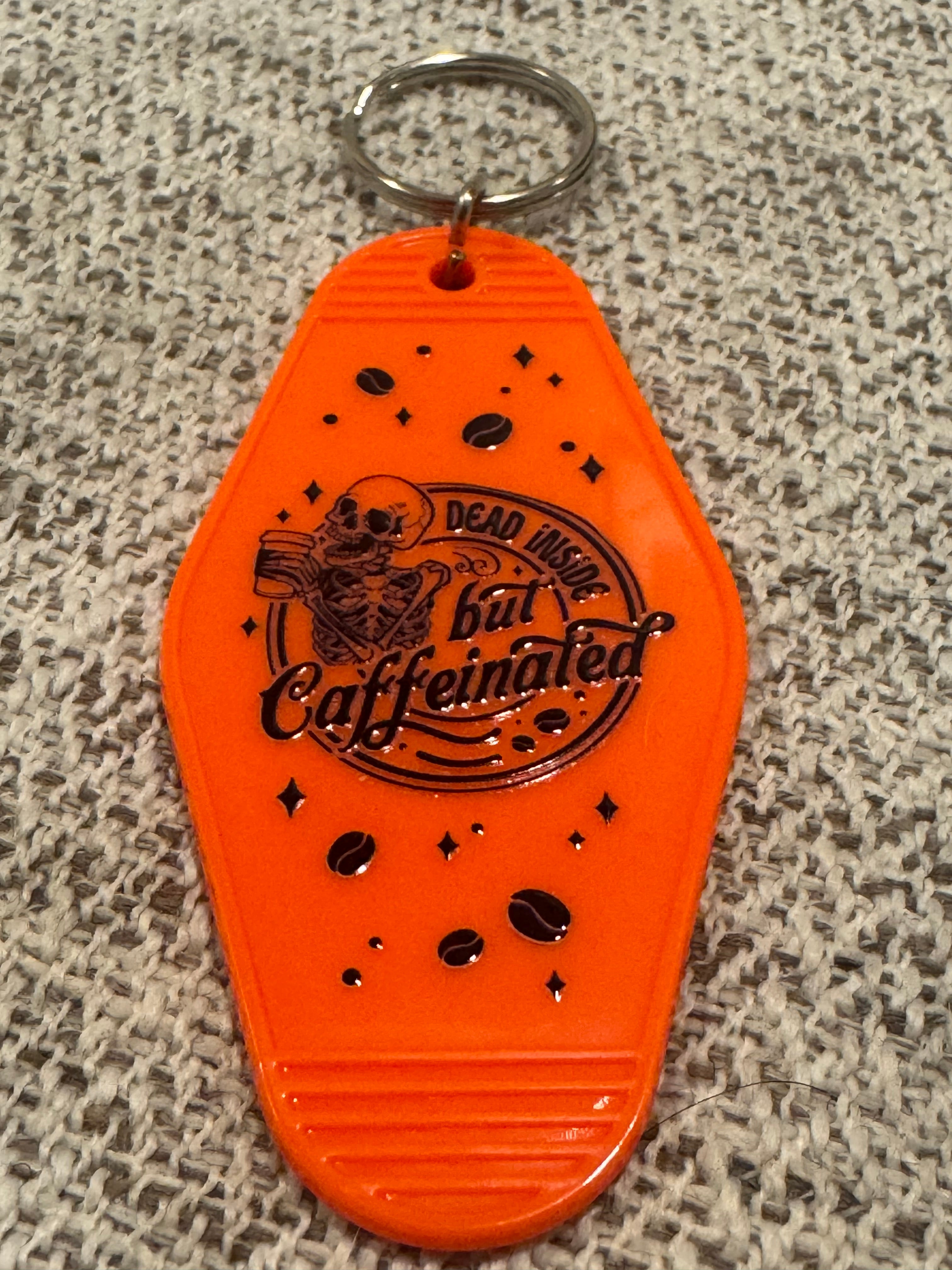 Dead Inside But Caffeinated Keychains