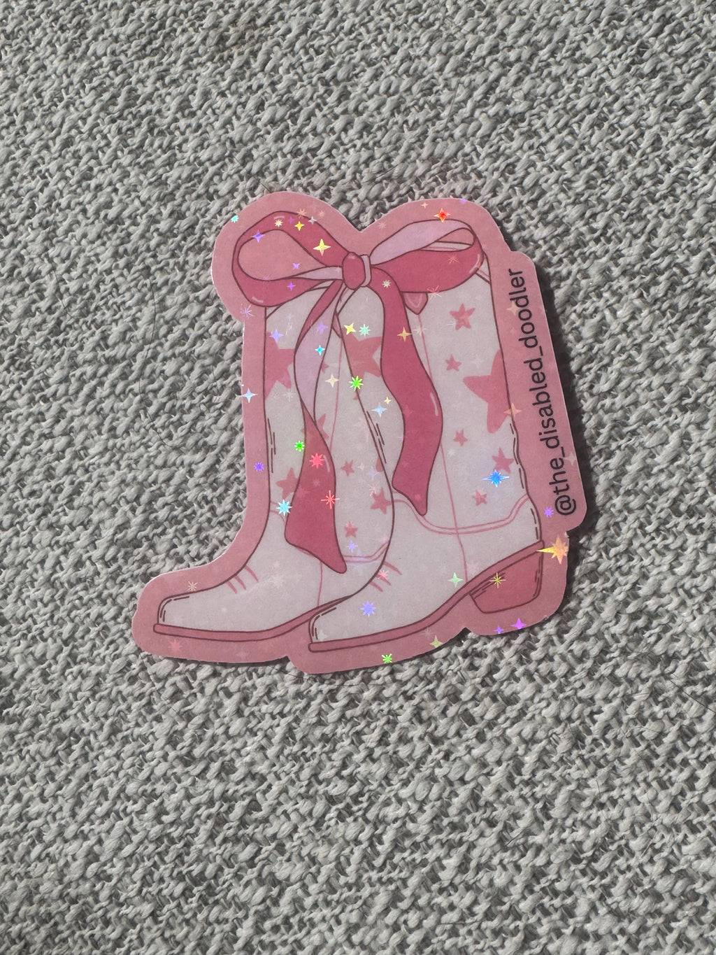 Pair of Pink Boots Sticker