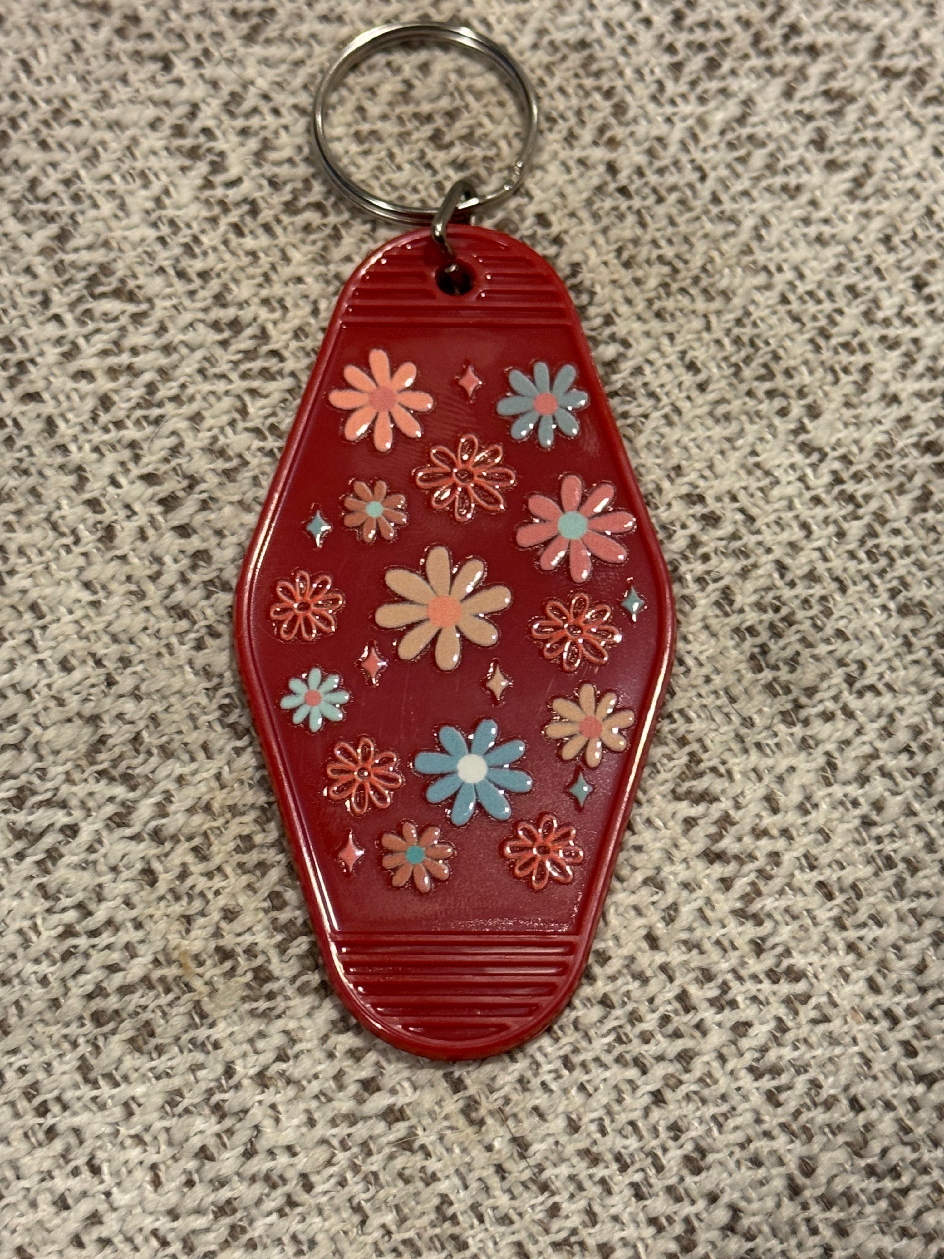 Pastel Flowers Keychains
