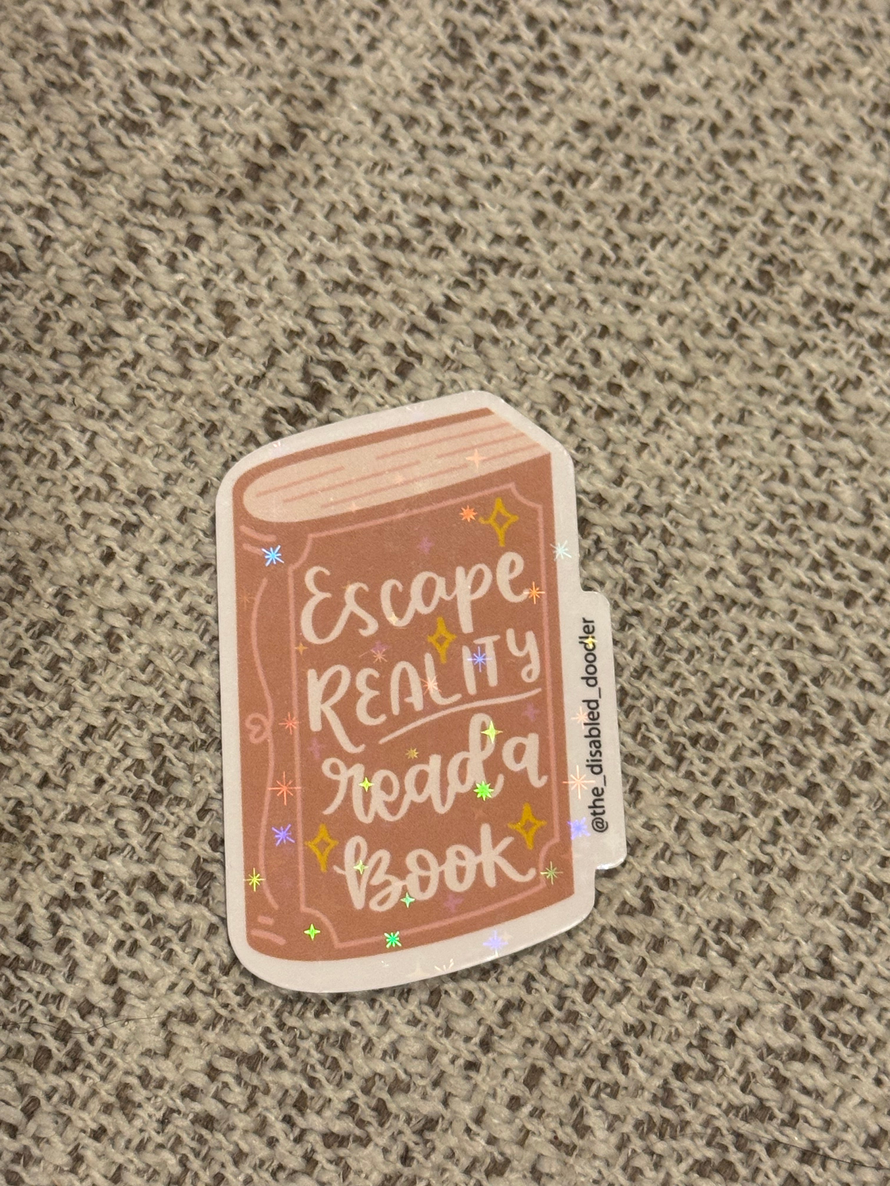 Escape Reality Read a Book Sticker