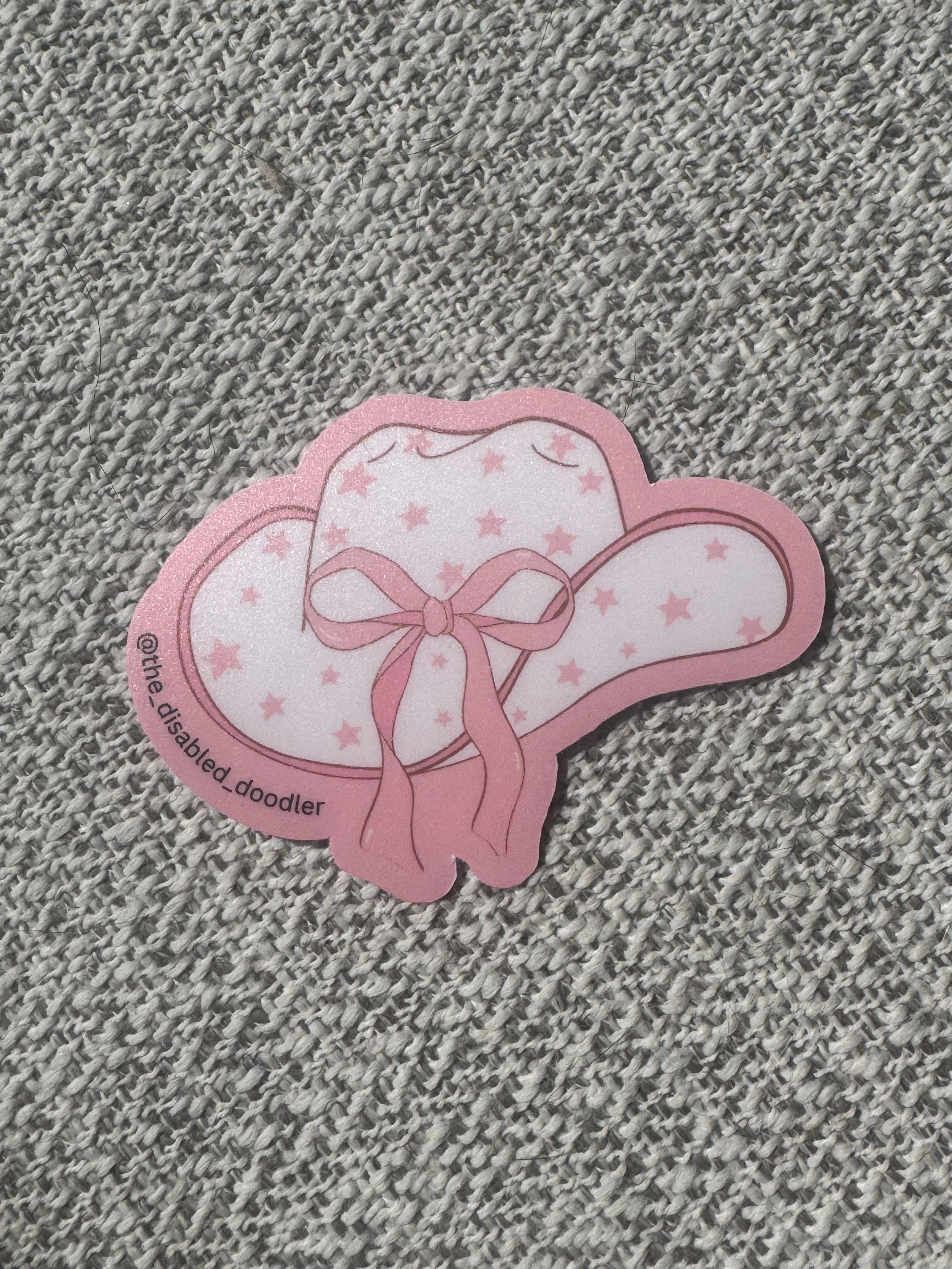 Pink Cowgirl Hat Sticker