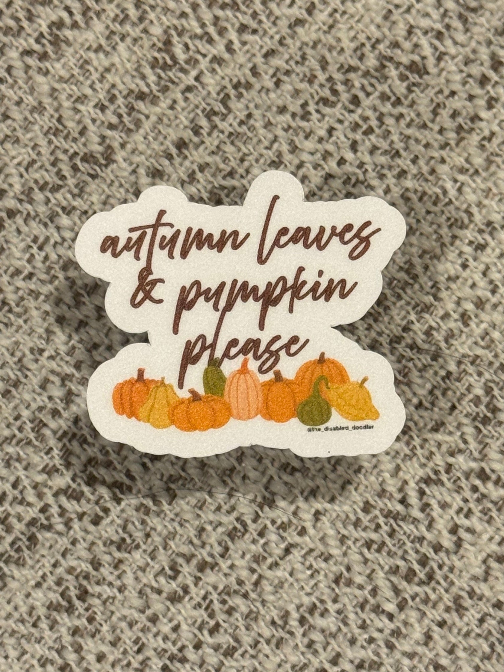 Wall of Pumpkins - Autumn Leaves and Pumpkins Please Sticker