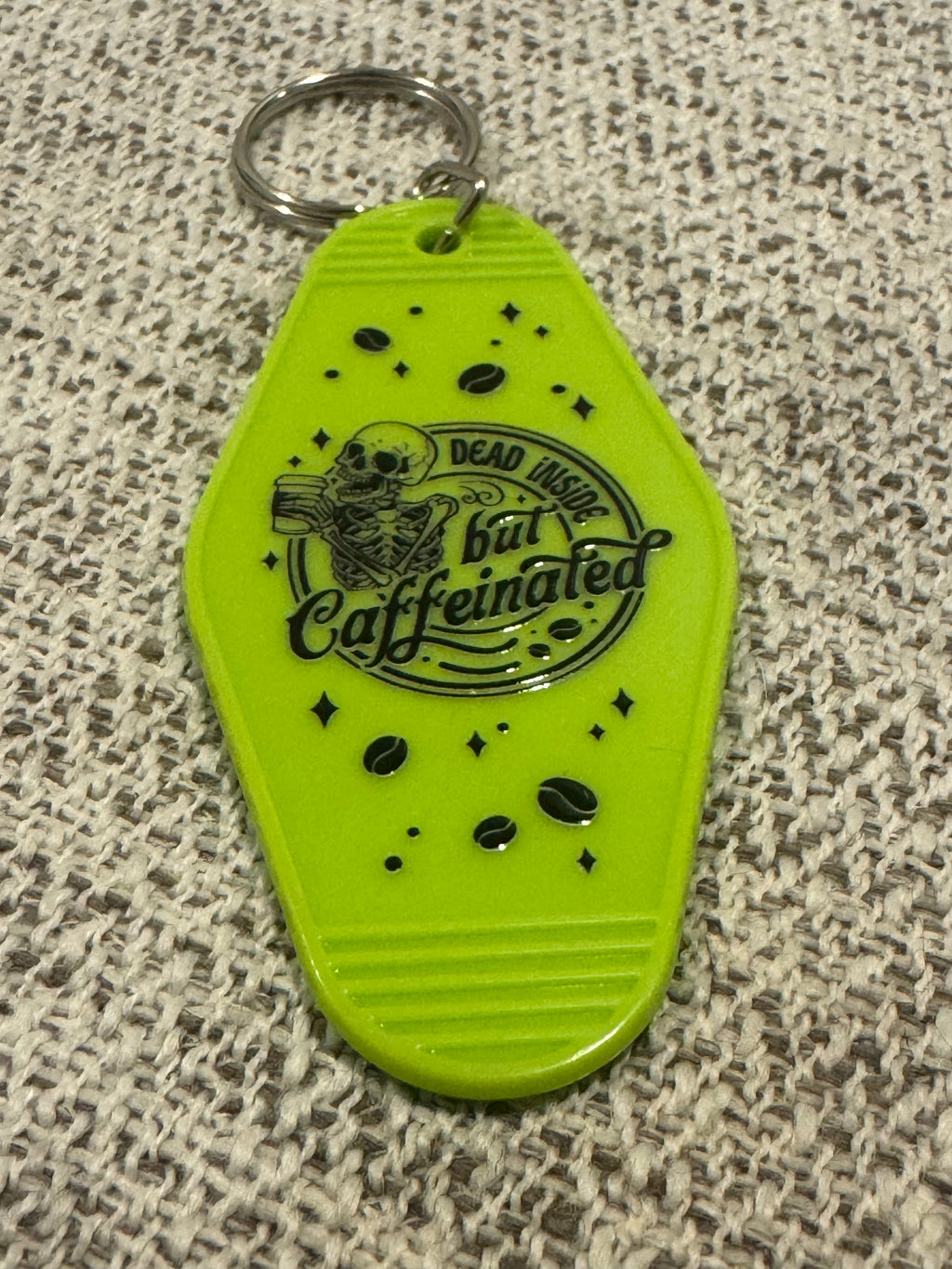 Dead Inside But Caffeinated Keychains