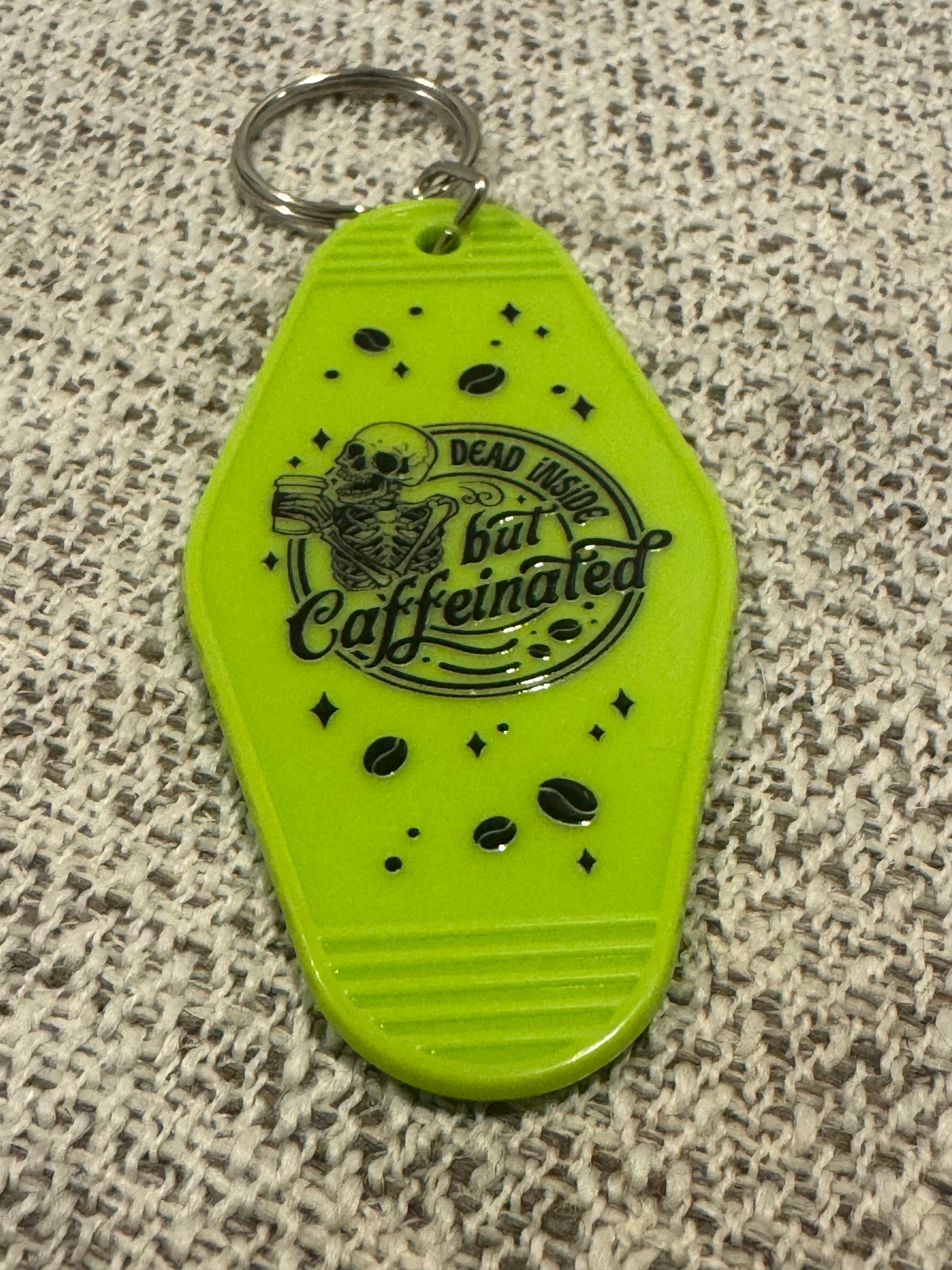 Dead Inside But Caffeinated Keychains
