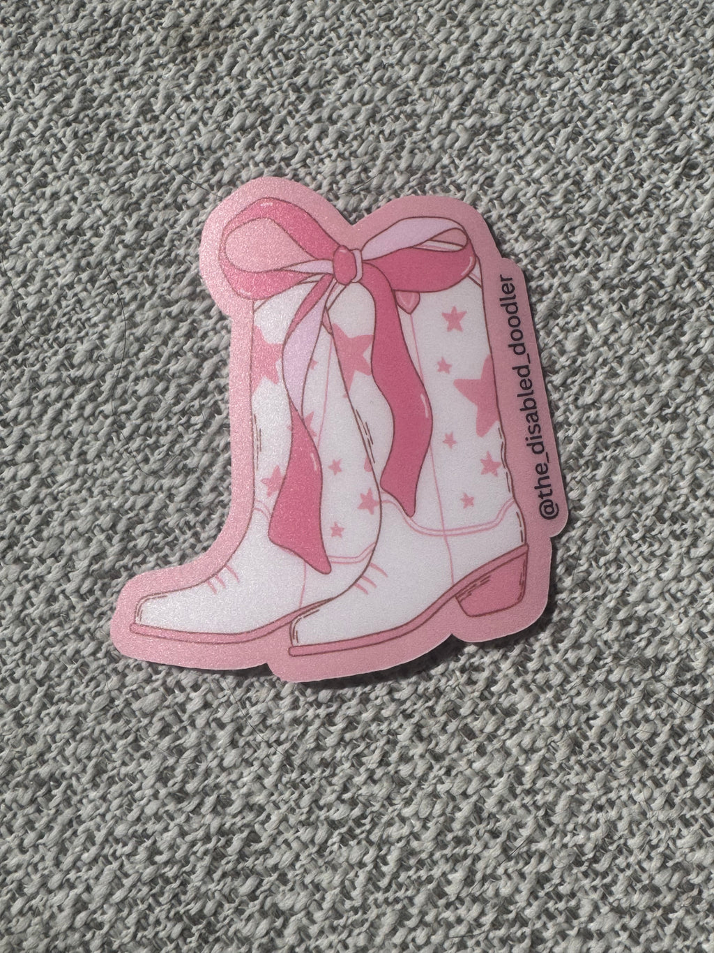 Pair of Pink Boots Sticker