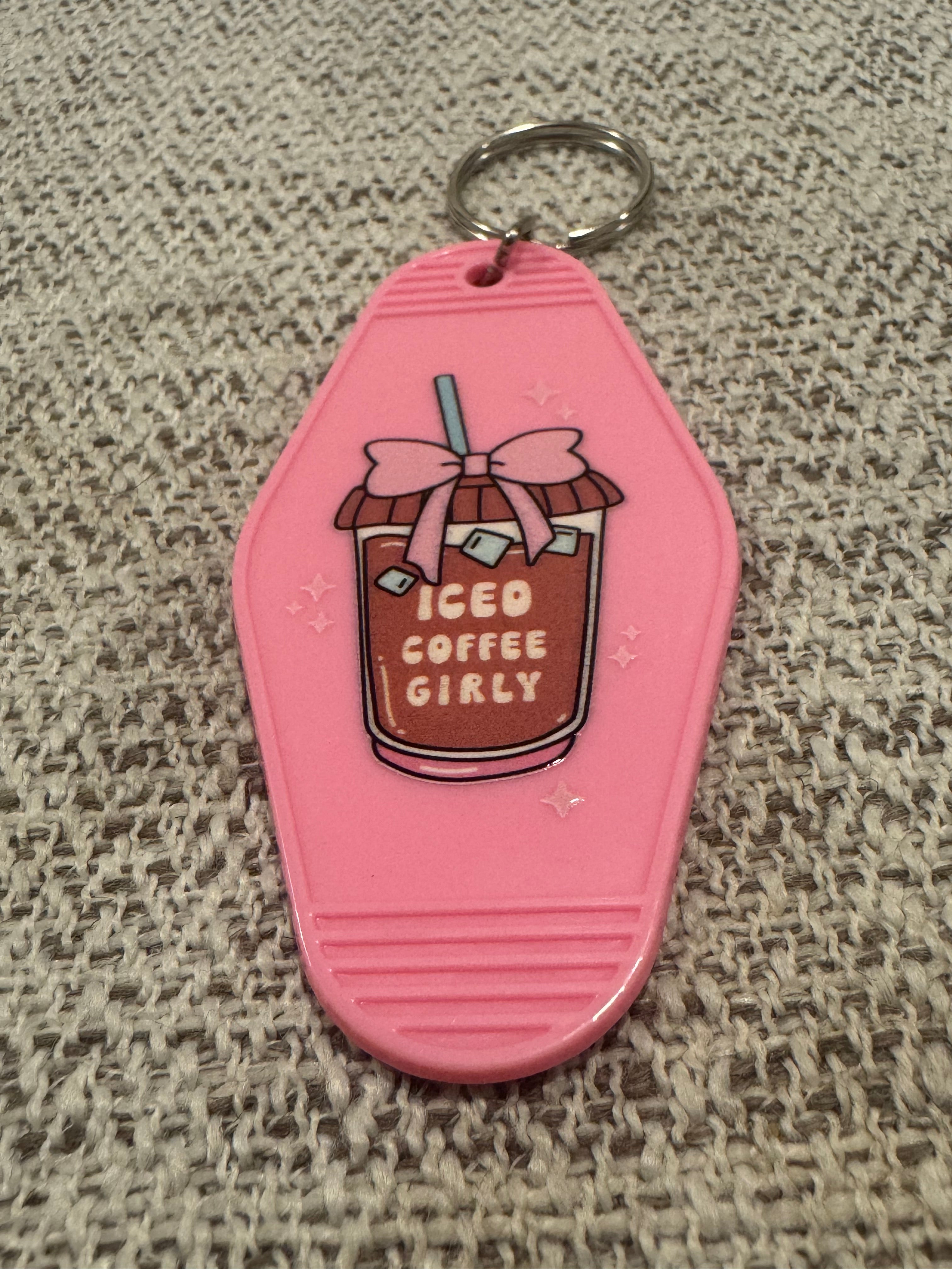Iced Coffee Girly Keychains