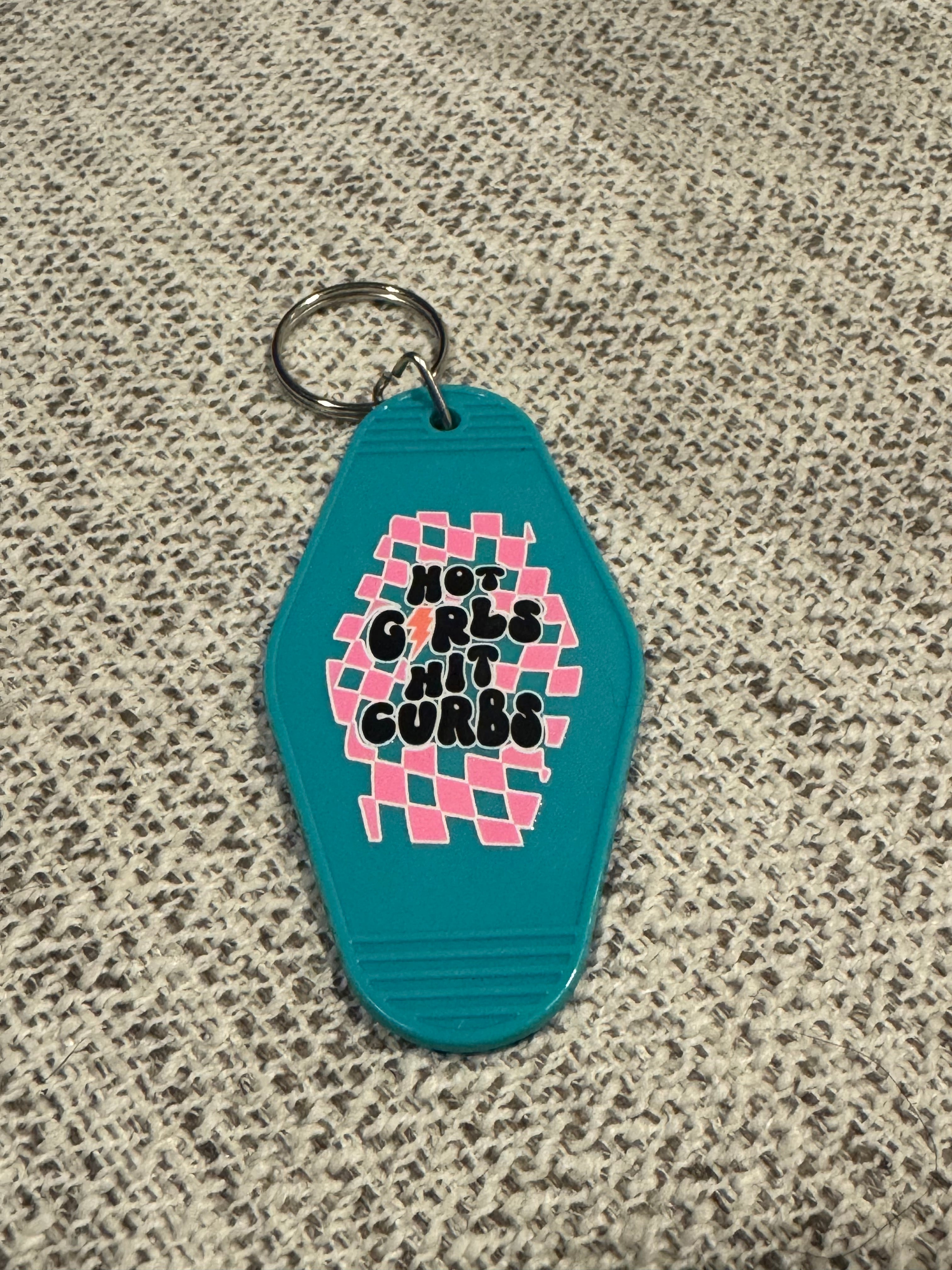 Hot Girls Hit Curbs (style 1) Keychains