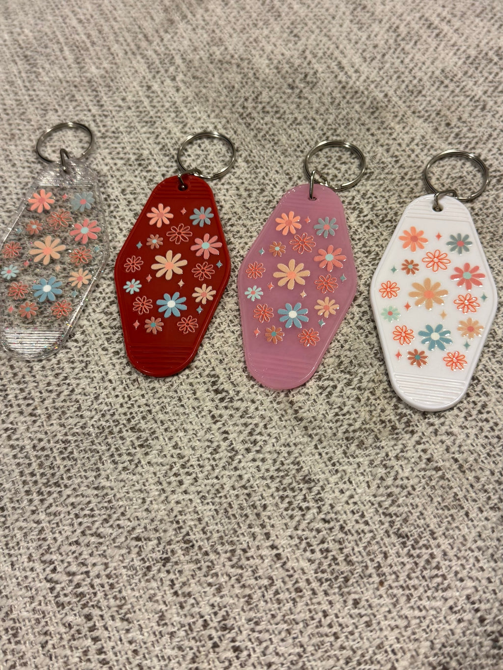 Pastel Flowers Keychains