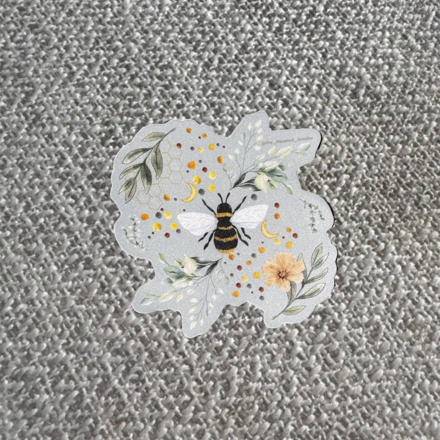 Pretty Bee Die Cut Sticker