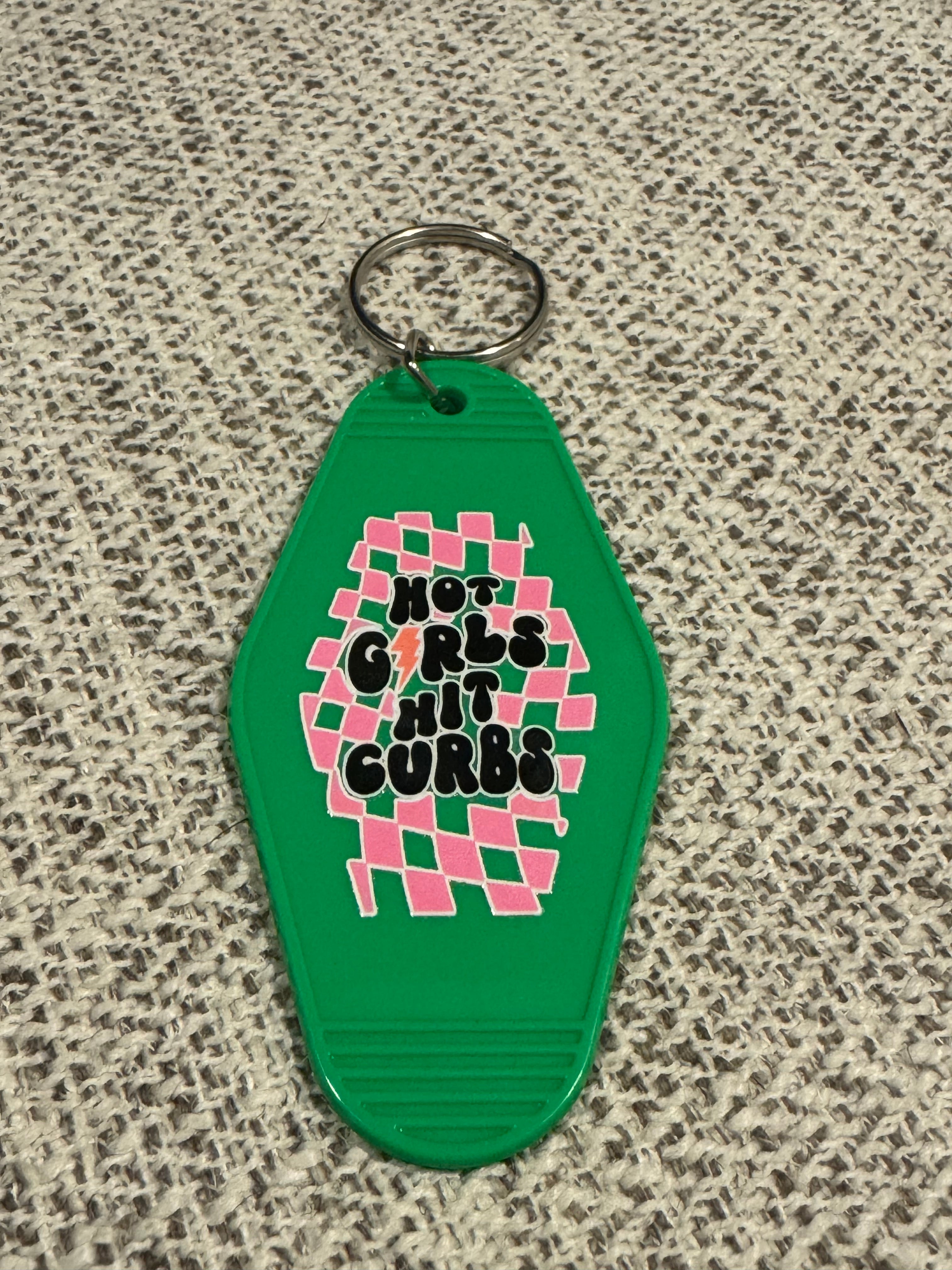 Hot Girls Hit Curbs (style 1) Keychains