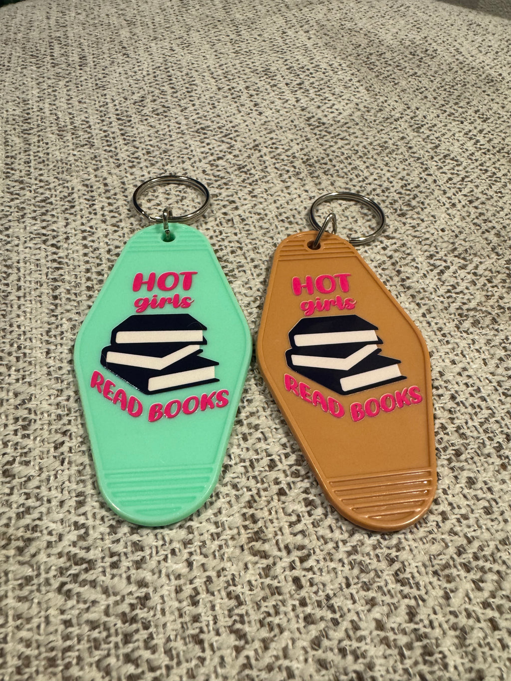 Hot Girls Read Books Keychains