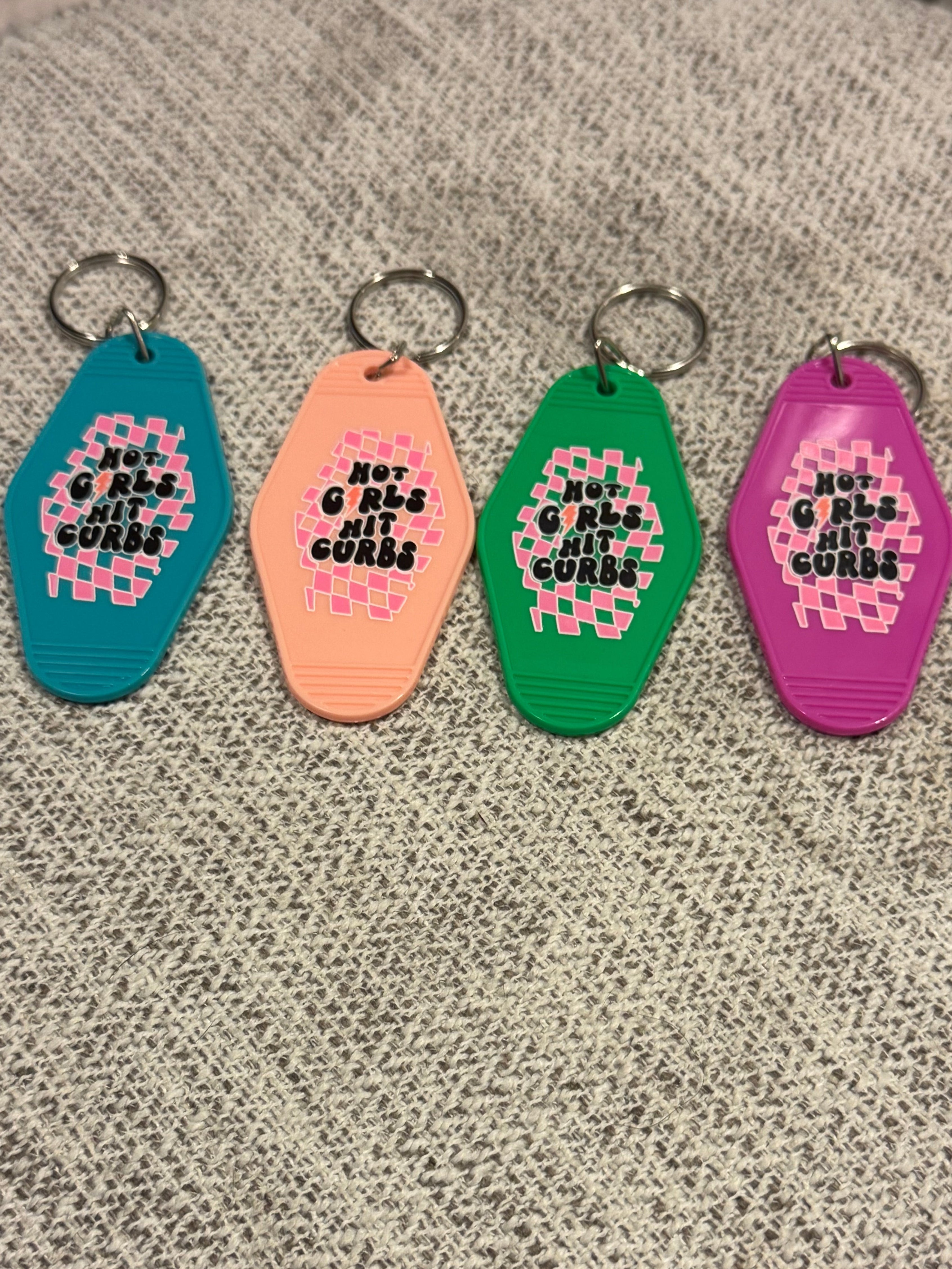 Hot Girls Hit Curbs (style 1) Keychains
