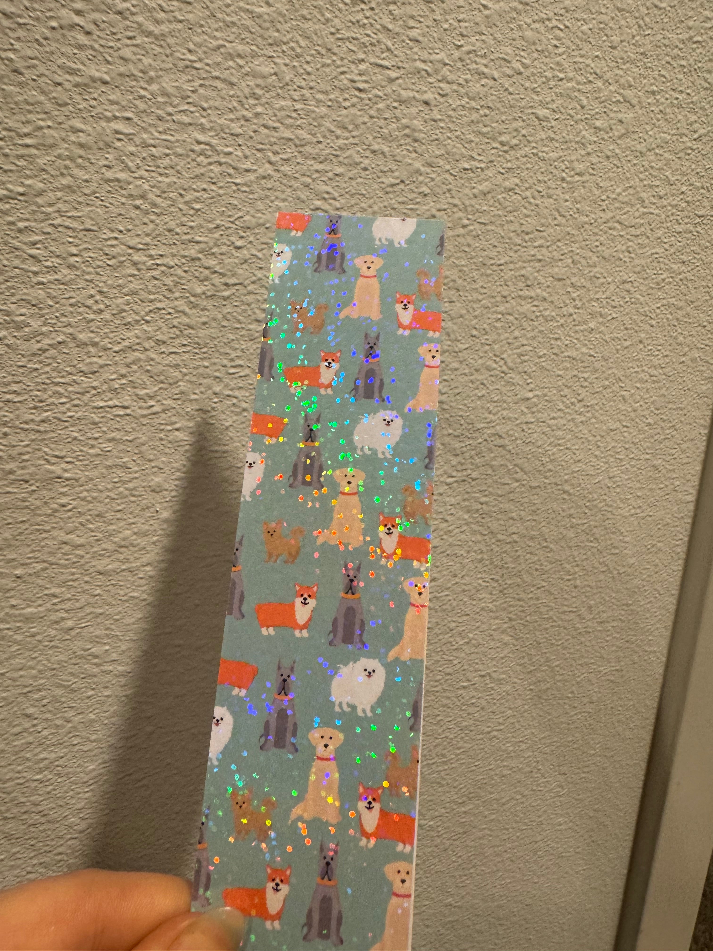 Teal Dog Doodles Bookmarks