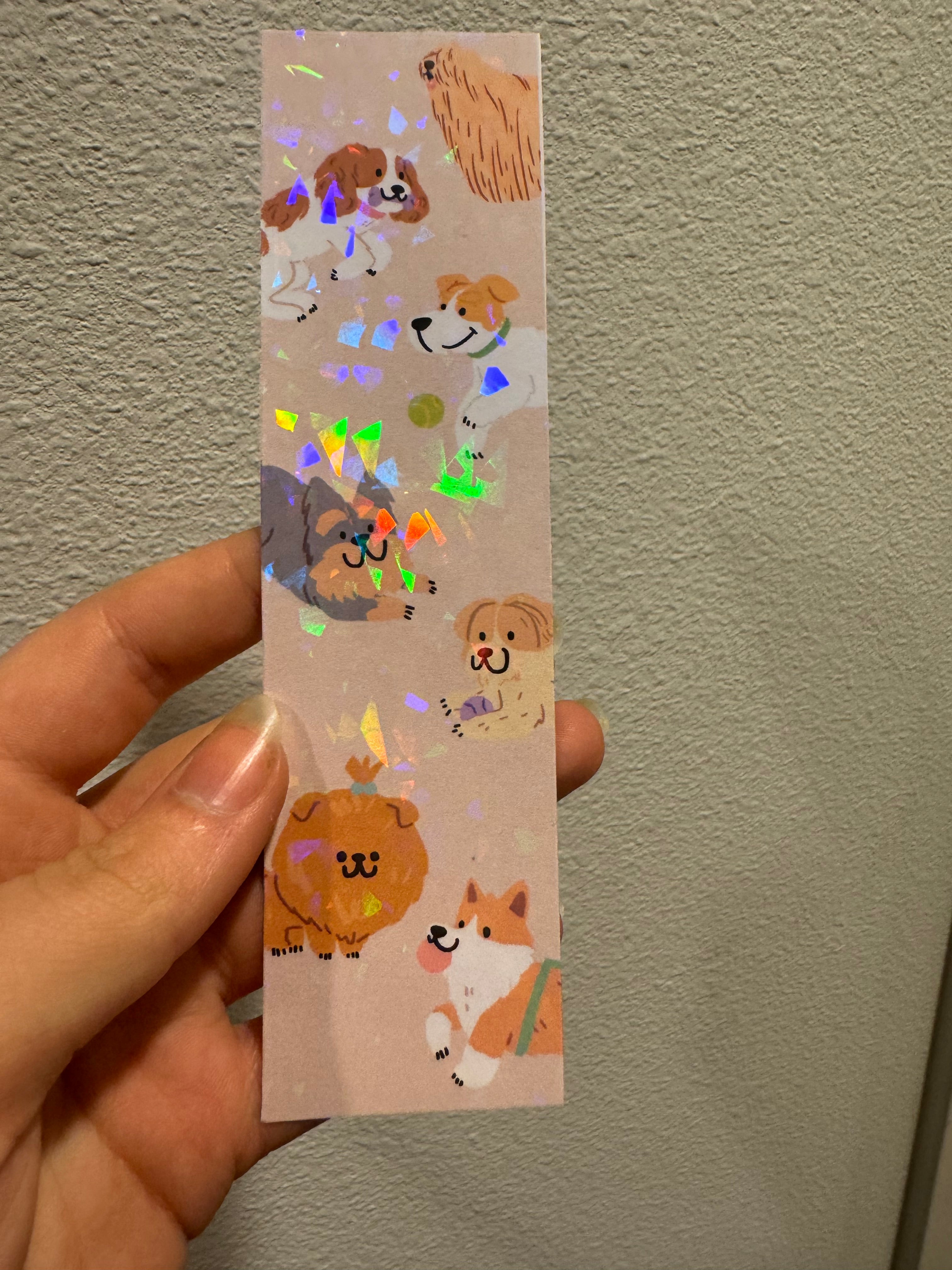 Peach Dog Doodles Bookmarks
