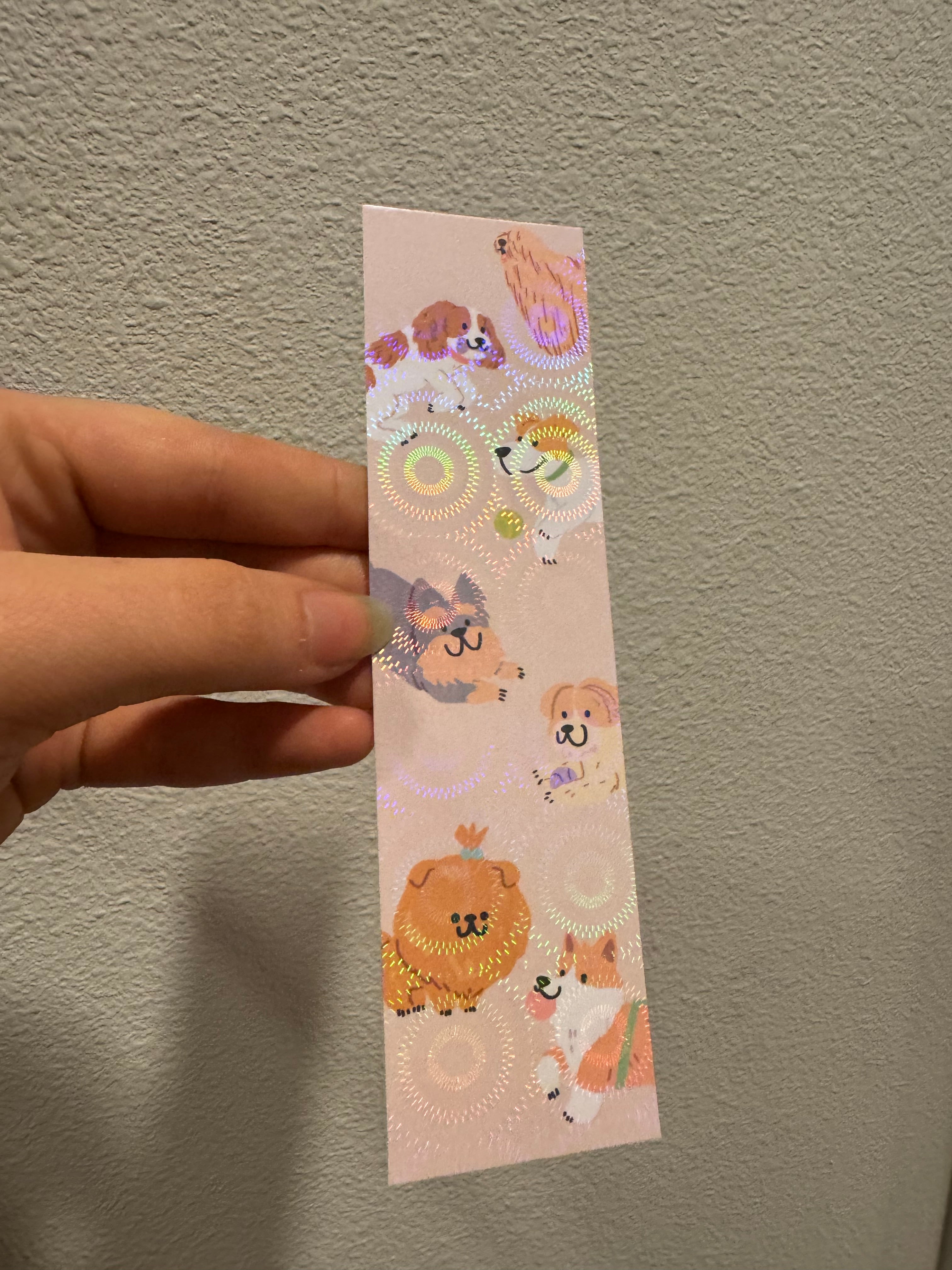 Peach Dog Doodles Bookmarks