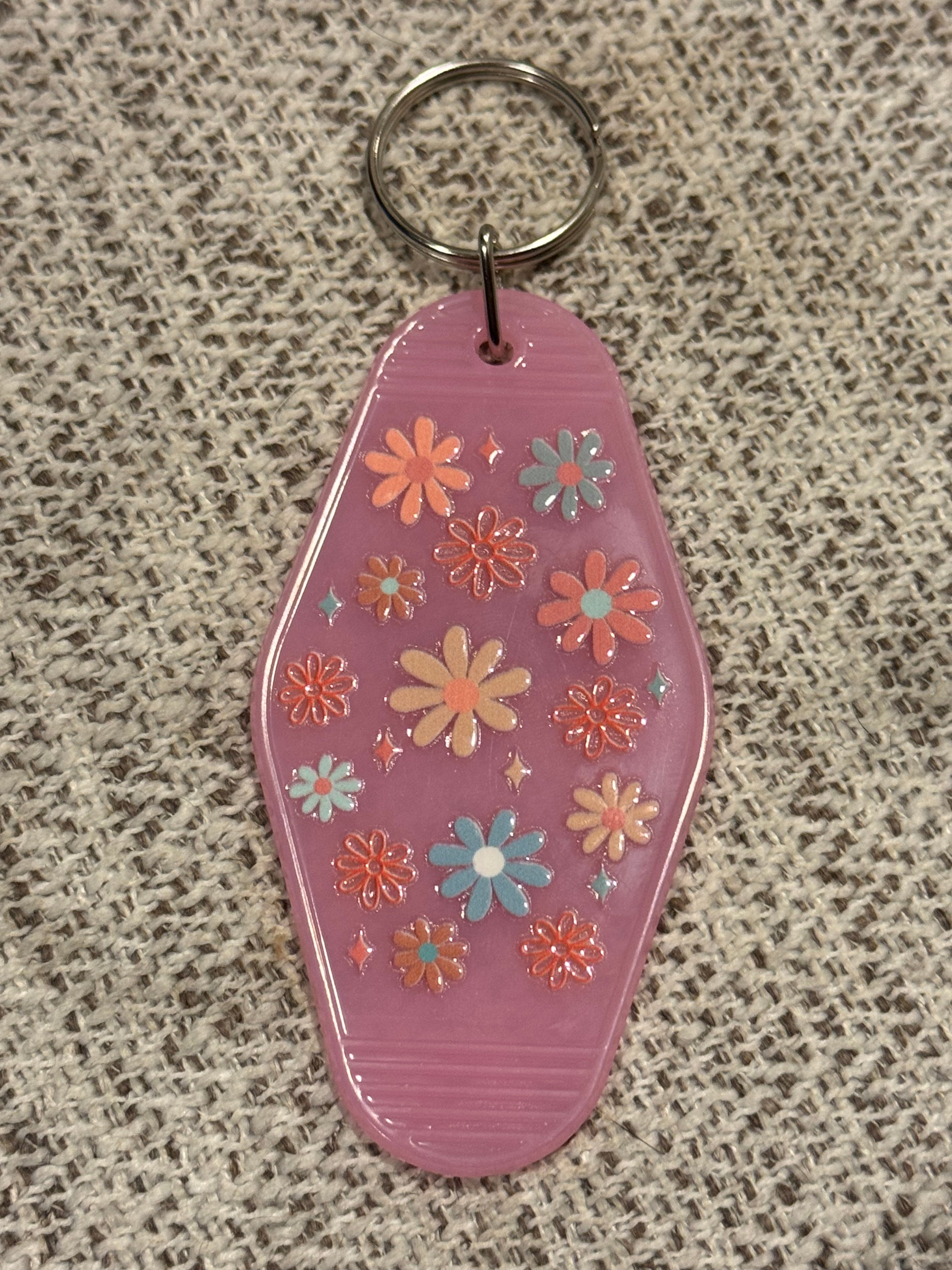 Pastel Flowers Keychains
