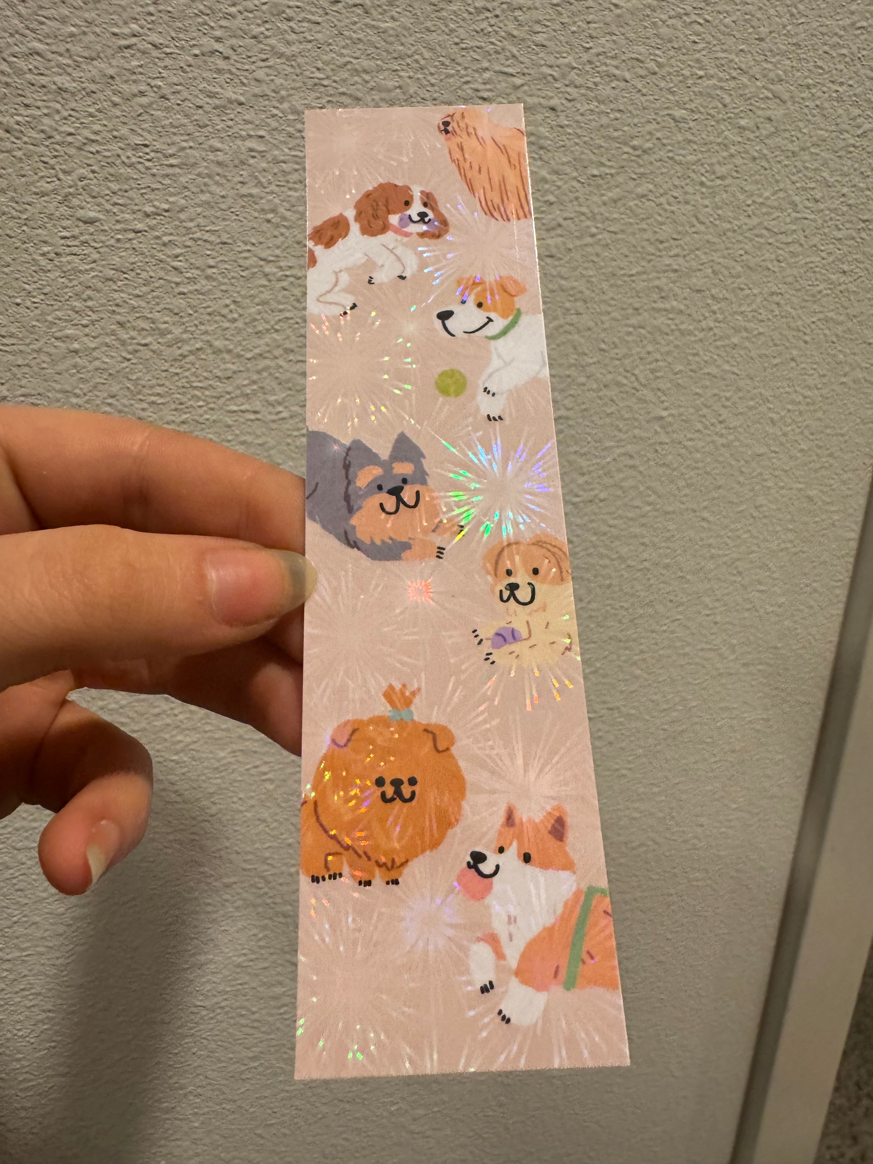Peach Dog Doodles Bookmarks