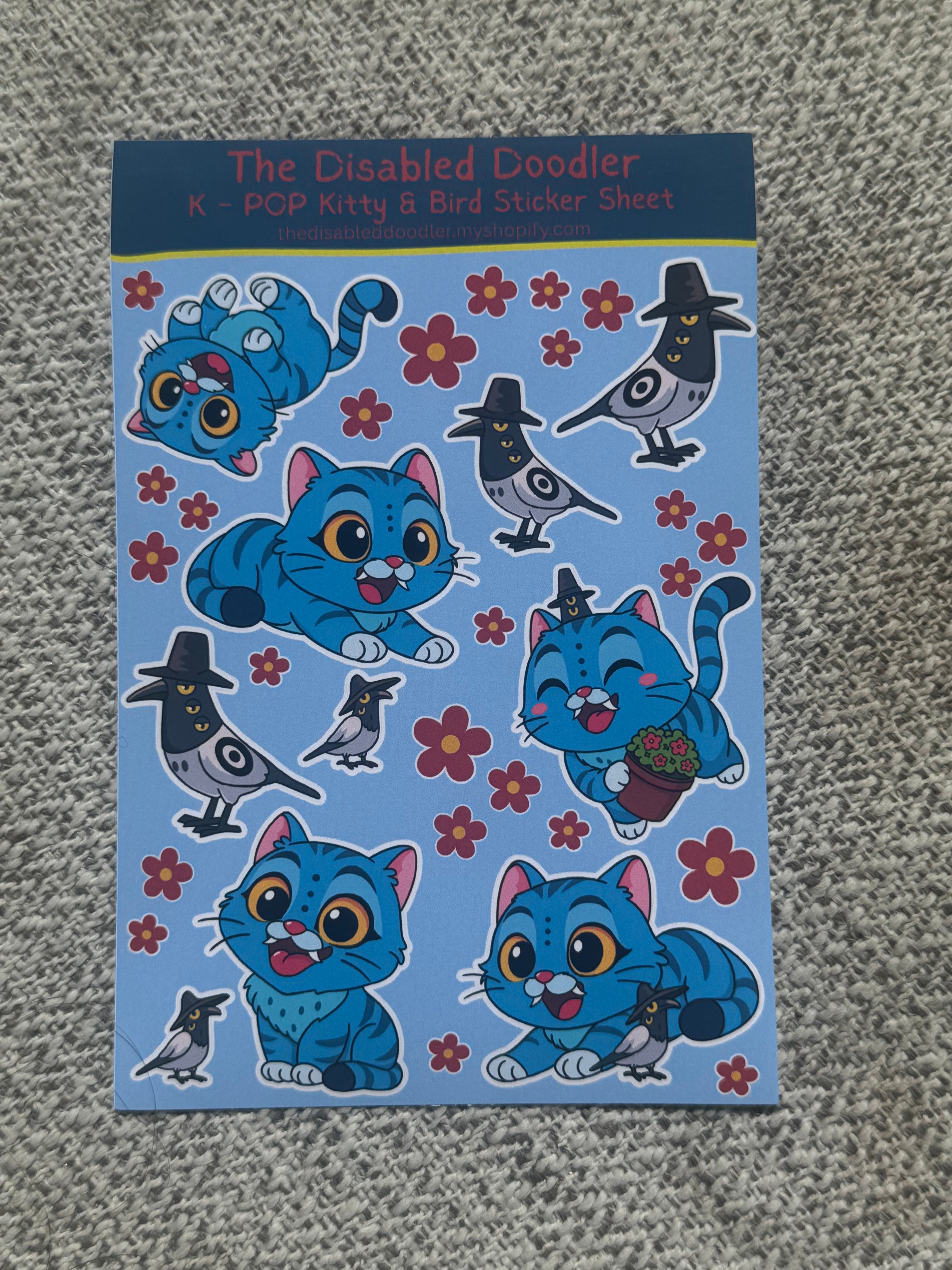 KPOP Kitty Sticker Sheet