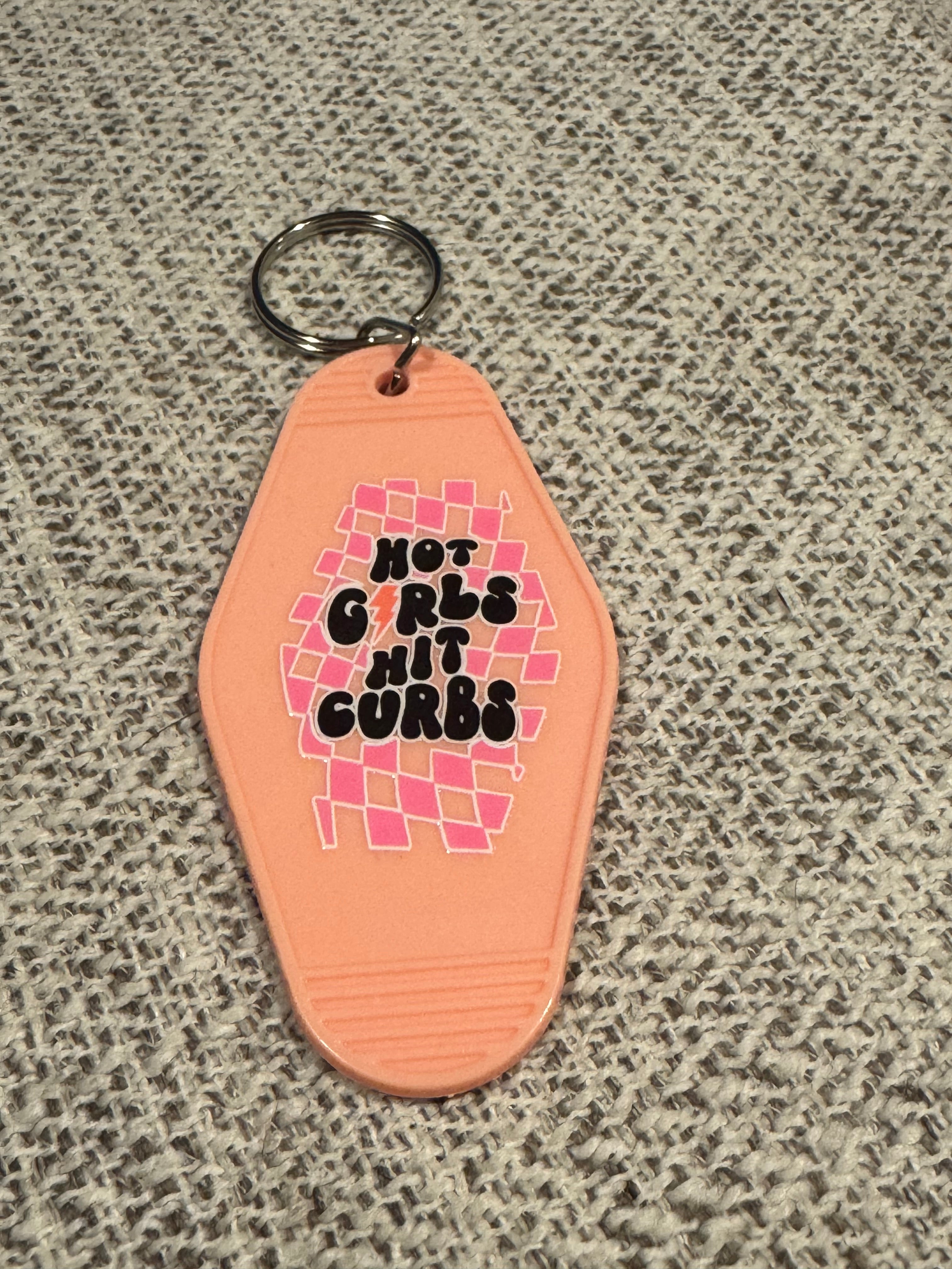 Hot Girls Hit Curbs (style 1) Keychains