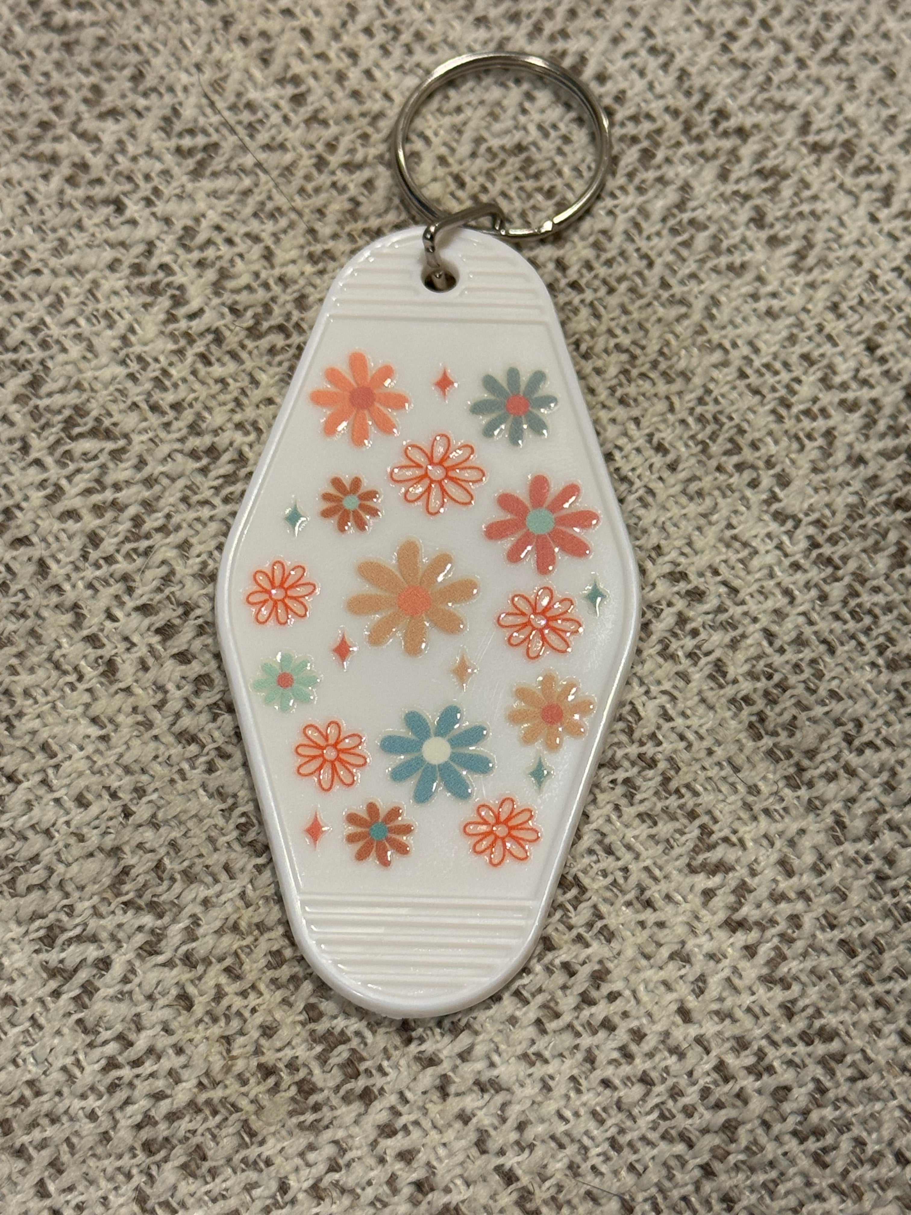 Pastel Flowers Keychains