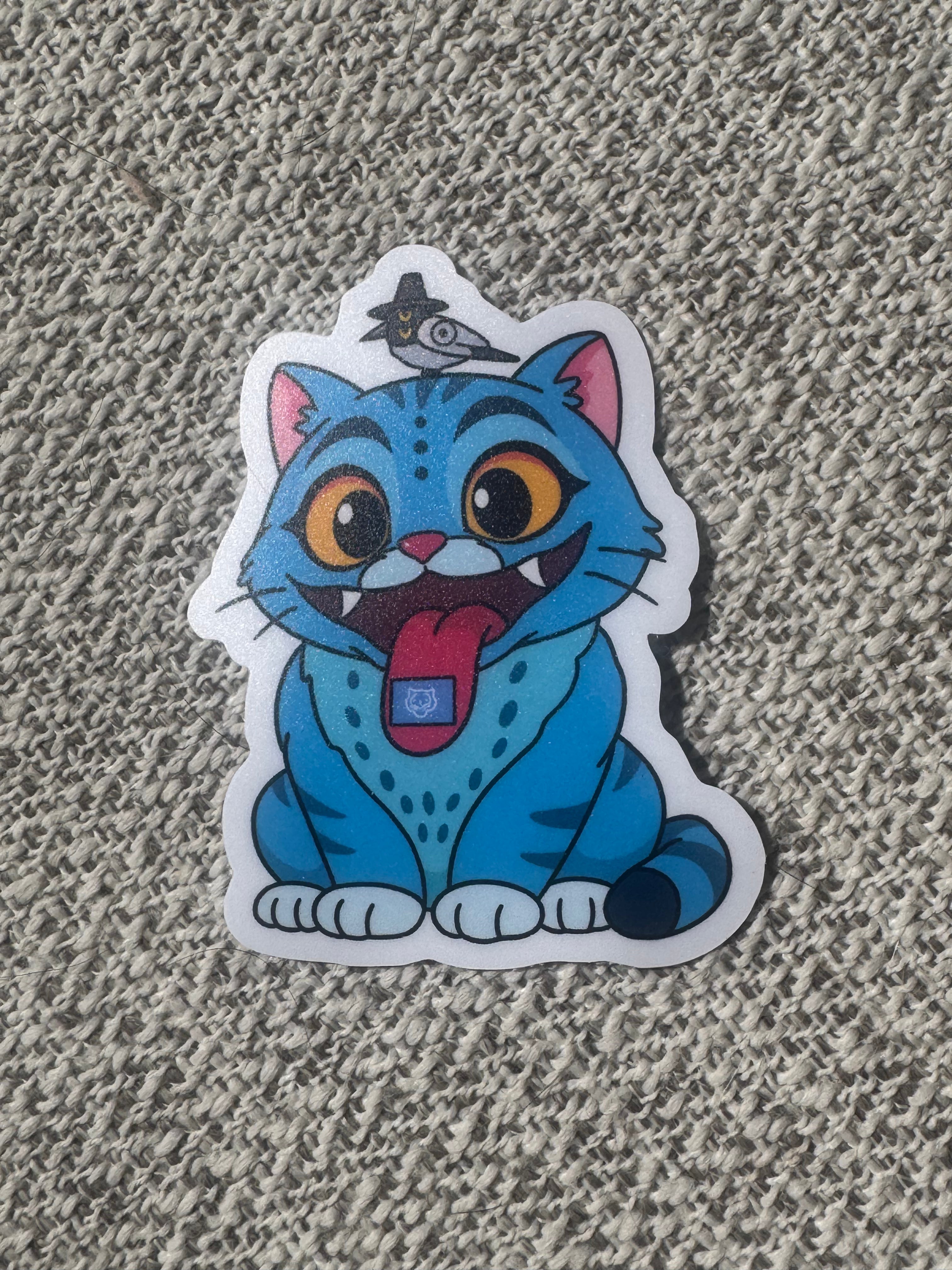Derpy Kitty Sitting Sticker