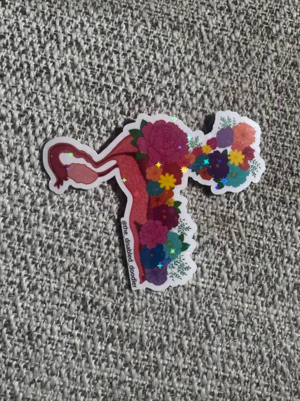Floral Anatomy Uterus Sticker