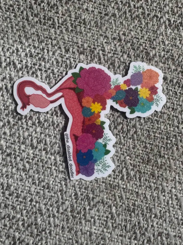 Floral Anatomy Uterus Sticker