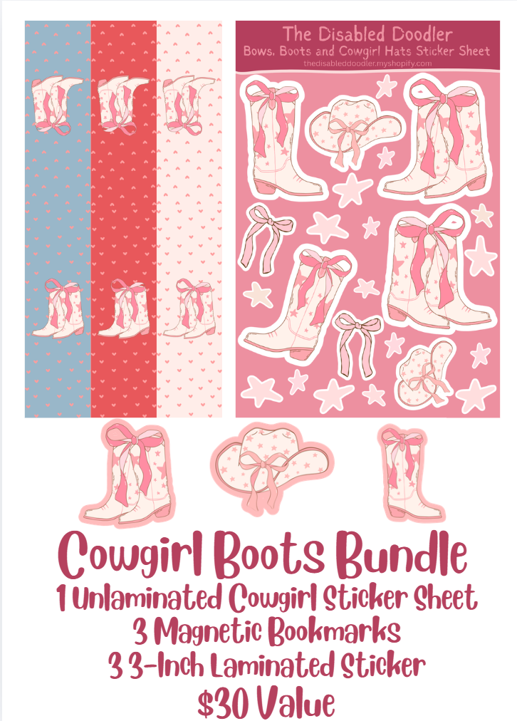 Cowgirl Boots 7 Piece Bundle