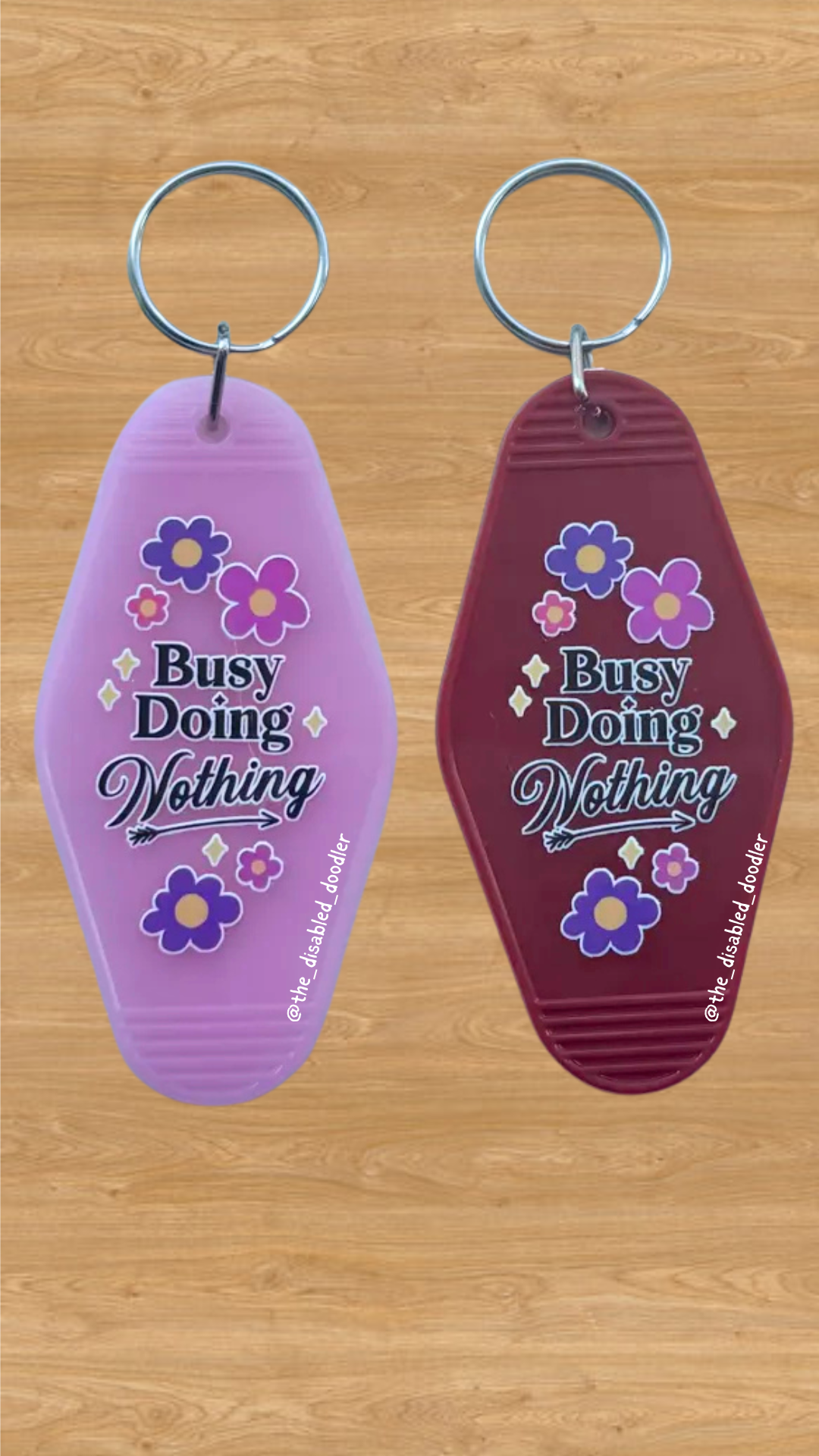 Busy Doing Nothing Keychain
